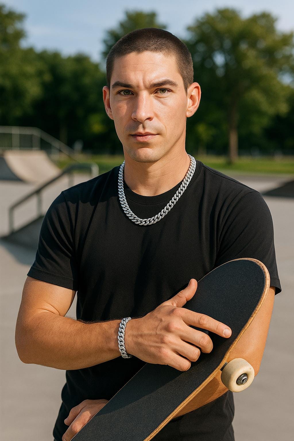 Solid 925 Sterling Silver Curb Chain Necklace or Bracelet, Heavy Cuban Link Chains for Men, Dainty Unisex Jewelry for Women, Made in Italy