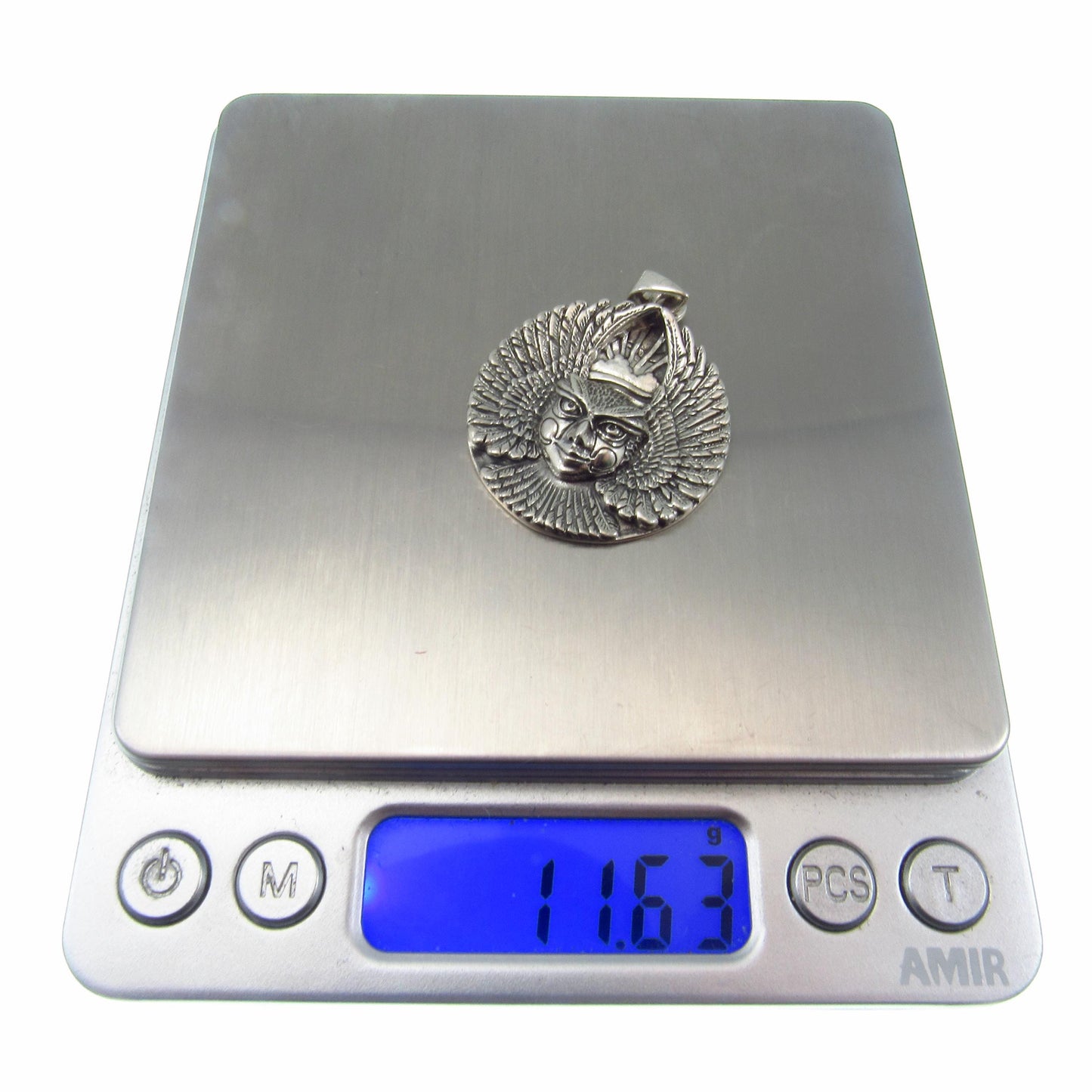 Solid 925 Sterling Silver Ariel Bird Goddess Pendant – Oberon Zell Mythical Winged Pagan Amulet