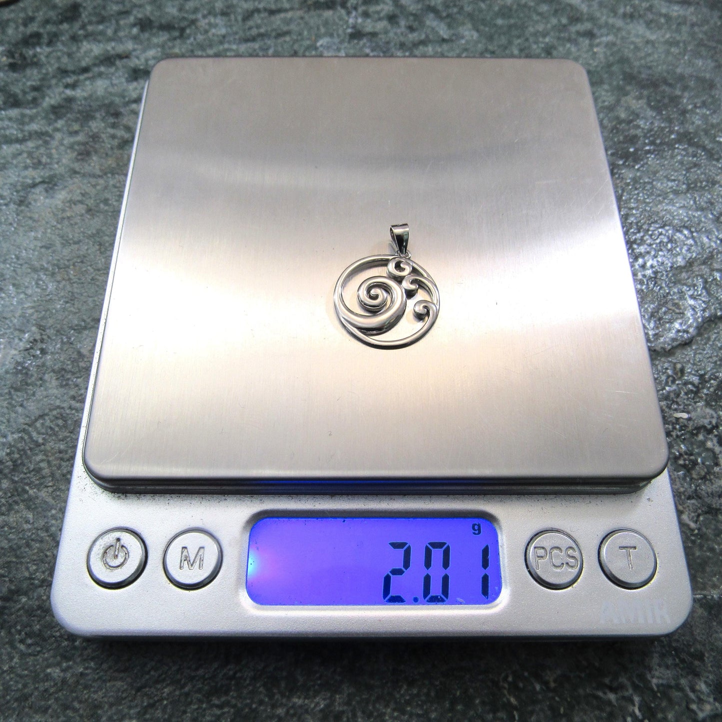 Solid 925 Sterling Silver Ocean Wave Pendant – Beach Necklace Charm, Sea Surfer Jewelry, Coastal Gift, Handcrafted Sea Lover Charm