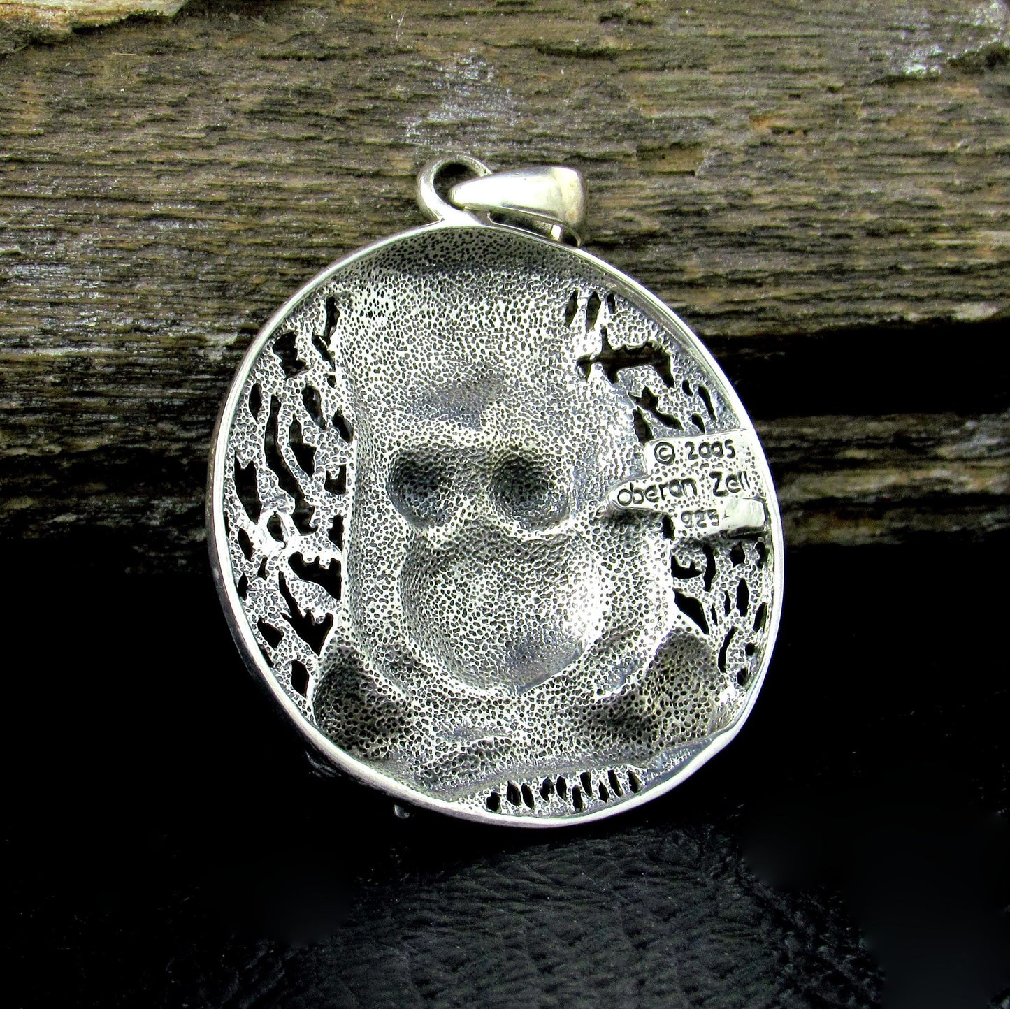Solid 925 Sterling Silver Gaia Pendant by Oberon Zell, Mother Earth Gooddess, Plain / Enamel