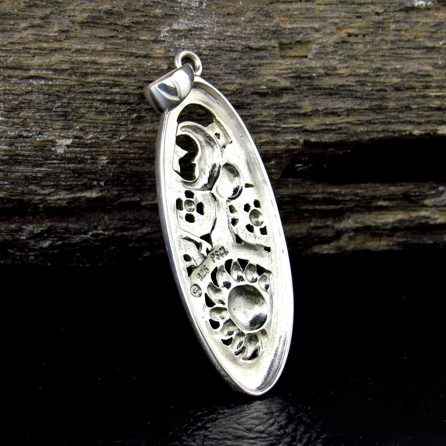 Solid 925 Sterling Silver Steampunk Sun, Moon, & Stars Necklace Pendant with 14K Gold Accents