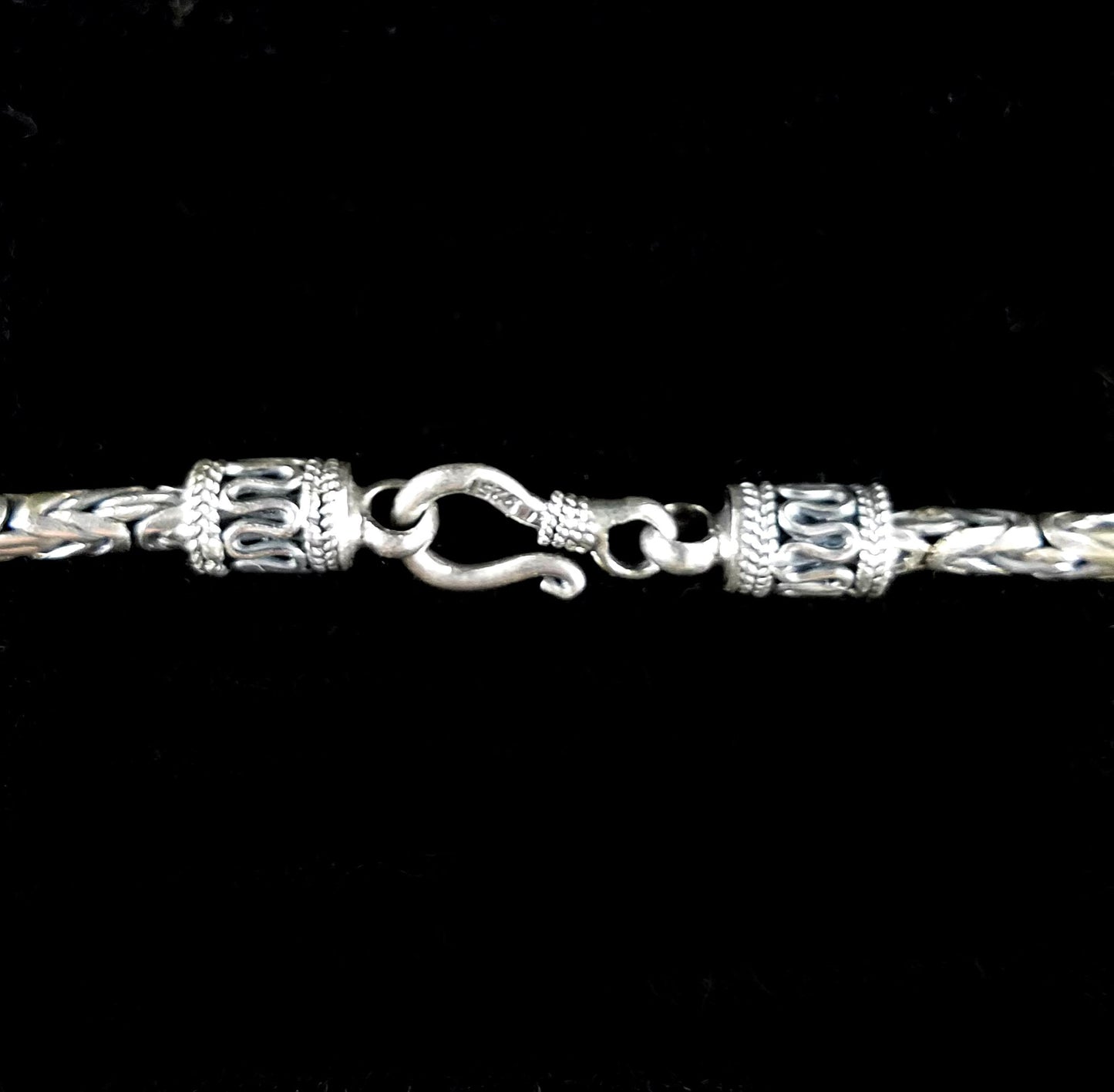 Handmade 2.5mm Solid 925 Sterling Silver Balinese BYZANTINE Borobudur Link Chain Necklace Bracelet 7.5 8 9 16 18 20 22 24 26 28 or 30 Inches