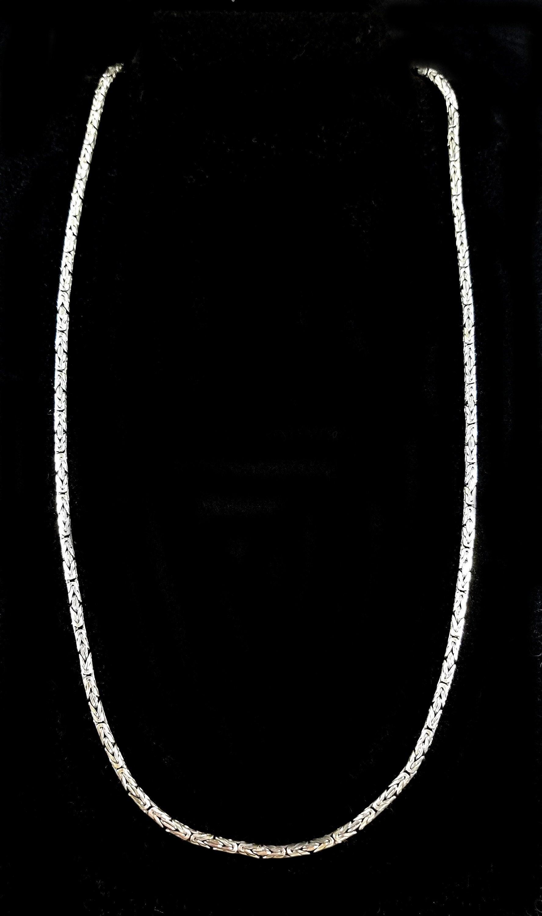 Handmade 2.5mm Solid 925 Sterling Silver Balinese BYZANTINE Borobudur Link Chain Necklace Bracelet 7.5 8 9 16 18 20 22 24 26 28 or 30 Inches