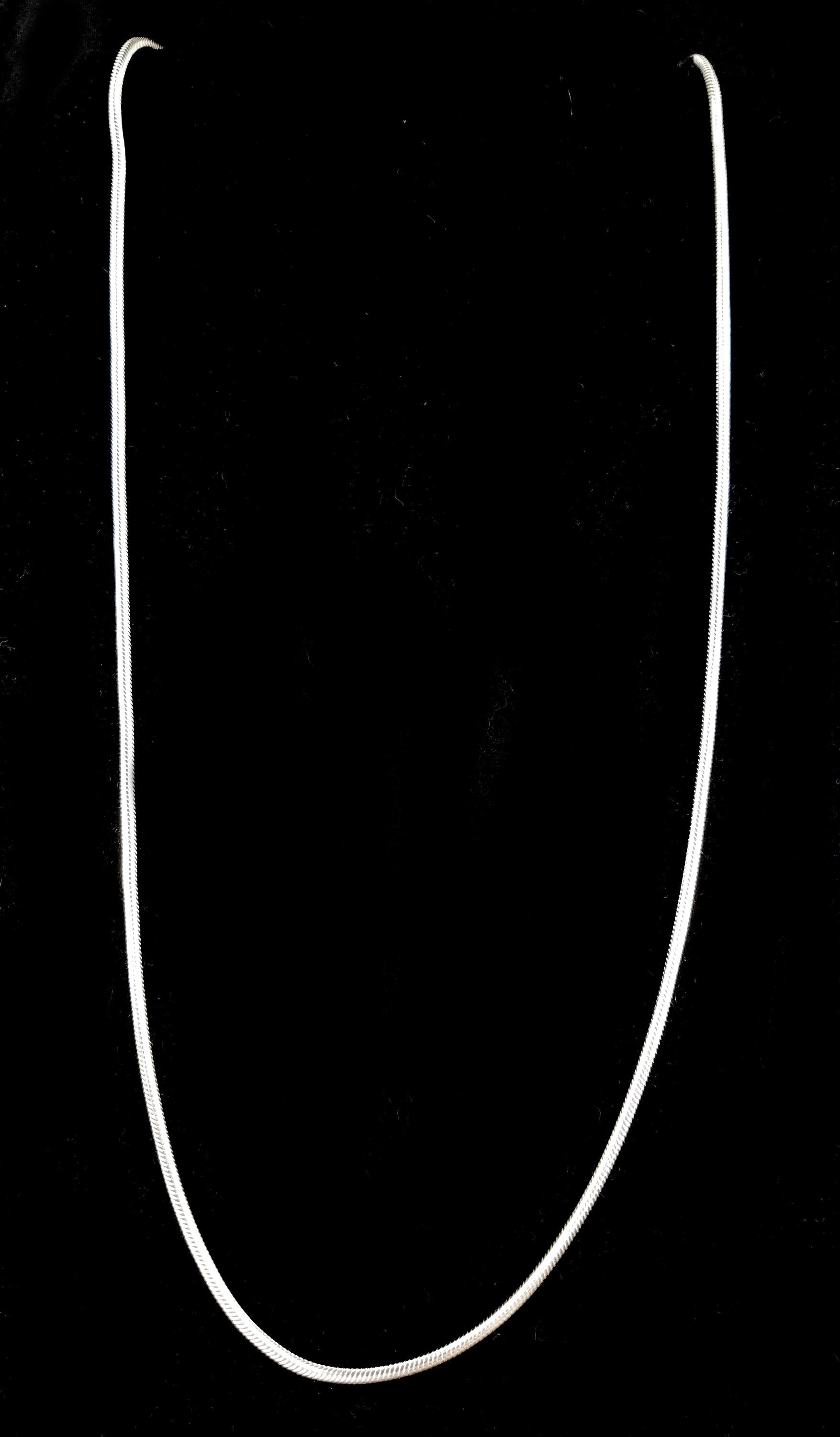 2.5MM Solid 925 Sterling Silver Italian Round Unisex Snake Chain Necklace or Bracelet Made in Italy 7.5 16 18 20 22 24 26 28 or 30" Inches