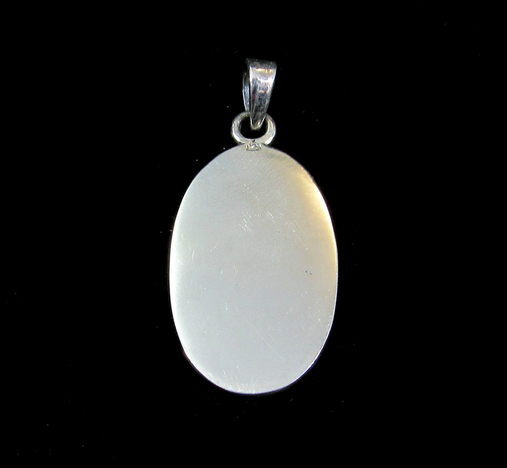 Handcrafted Solid 925 Sterling Silver Kokopelli Magical Mirth Oval Pendant Medallion, Southwestern Jewelry