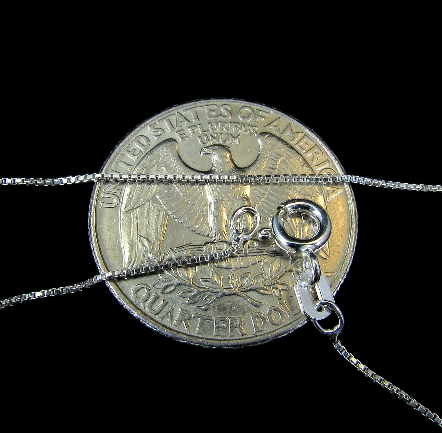 0.7MM Solid 925 Sterling Silver Dainty Italian Square BOX CHAIN Necklace, Made in Italy, 14 16 18 20 22 24 Inches, for small charms/pendants