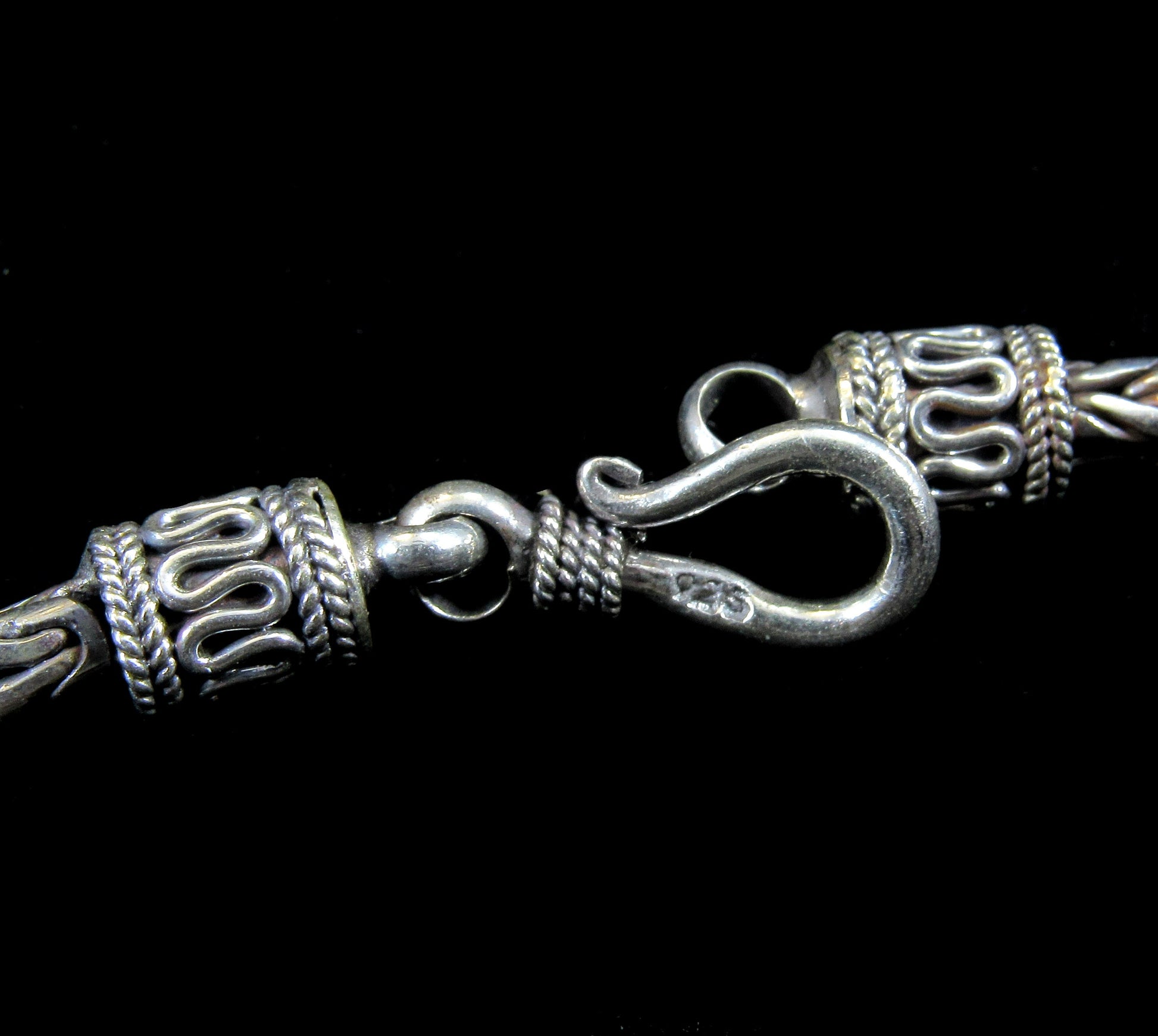 Handmade 3mm Solid 925 Sterling Silver Balinese BYZANTINE Borobudur Link Chain Necklace Bracelet: 8 9 10 16 18 20 22 24 26 28 or 30 Inches"