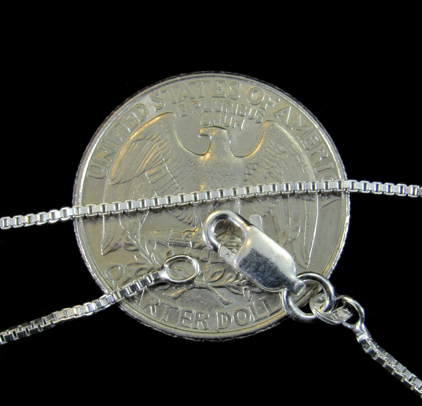 1.1MM Solid 925 Sterling Silver Italian Square Box Chain Necklace for Pendants & Charms Made in Italy,16" 18" 20" 24", 26", or 30" Inches