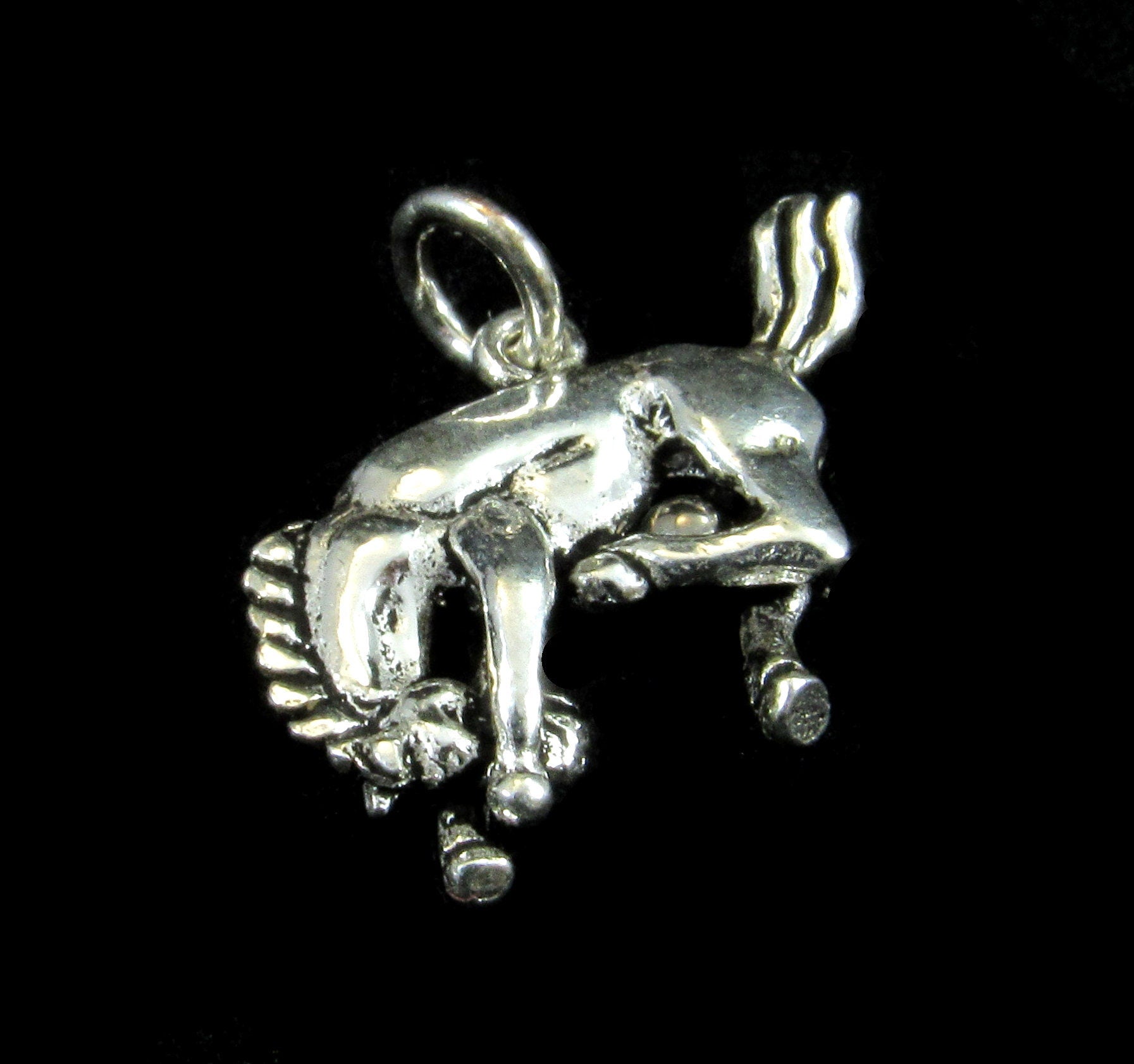 Solid 925 Sterling Silver Bucking Horse Pendant - Handcrafted Western Horse Necklace Charm, Solid Silver Cowboy Jewelry, Wild Stallion Charm