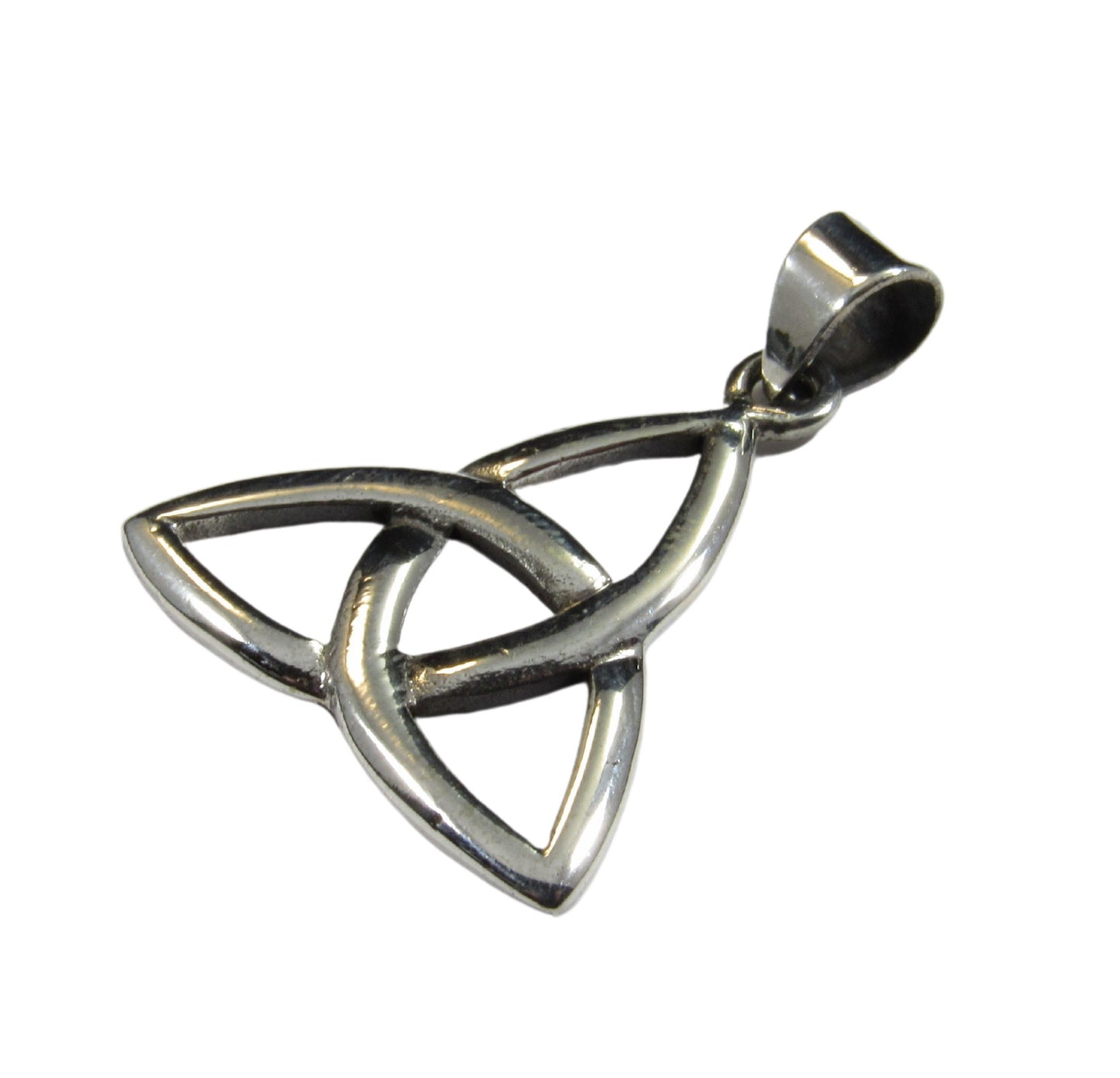 Solid 925 Sterling Silver Triquetra Pendant – Handcrafted Celtic Trinity Knot Necklace Charm – Symbol of Eternity, Protection, and Unity