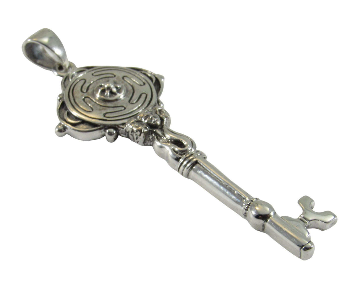 Solid 925 Sterling Silver Hecate's Key Pendant, Hecate Ancient Greek Goddess of Magic & Spells, Handcrafted Greek Mythology Jewelry