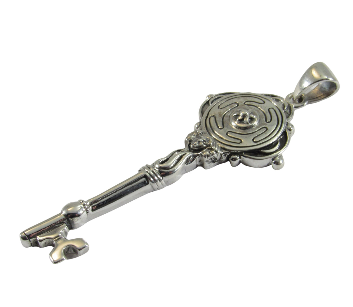 Solid 925 Sterling Silver Hecate's Key Pendant, Hecate Ancient Greek Goddess of Magic & Spells, Handcrafted Greek Mythology Jewelry