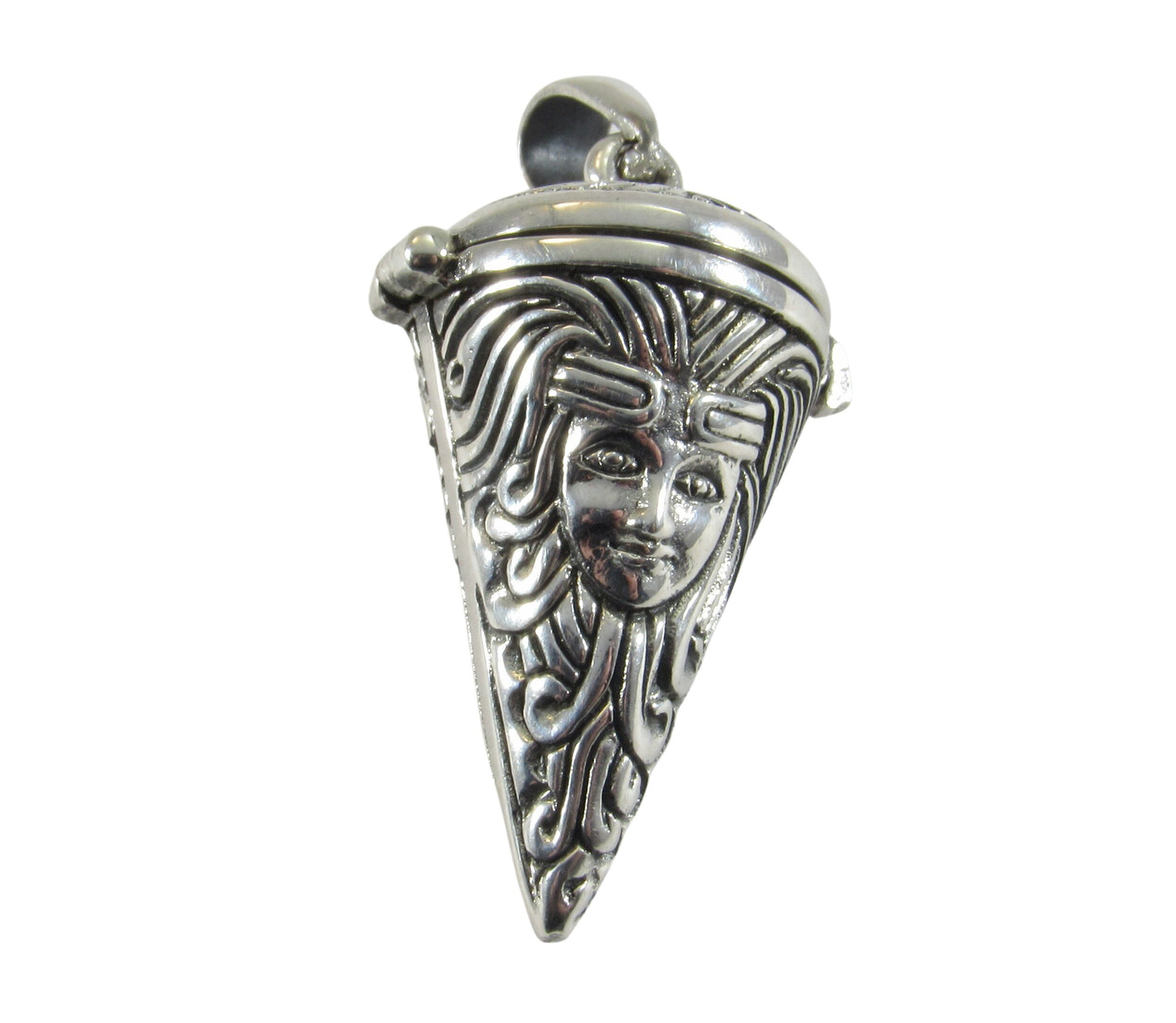 Goddess Pendulum Handcrafted in Solid 925 Sterling Silver with Hinged Lid Pendant for Spells & Potions