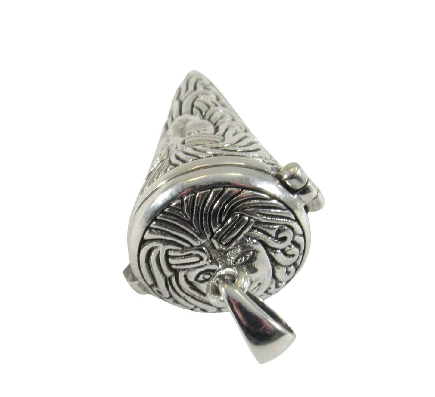 Goddess Pendulum Handcrafted in Solid 925 Sterling Silver with Hinged Lid Pendant for Spells & Potions