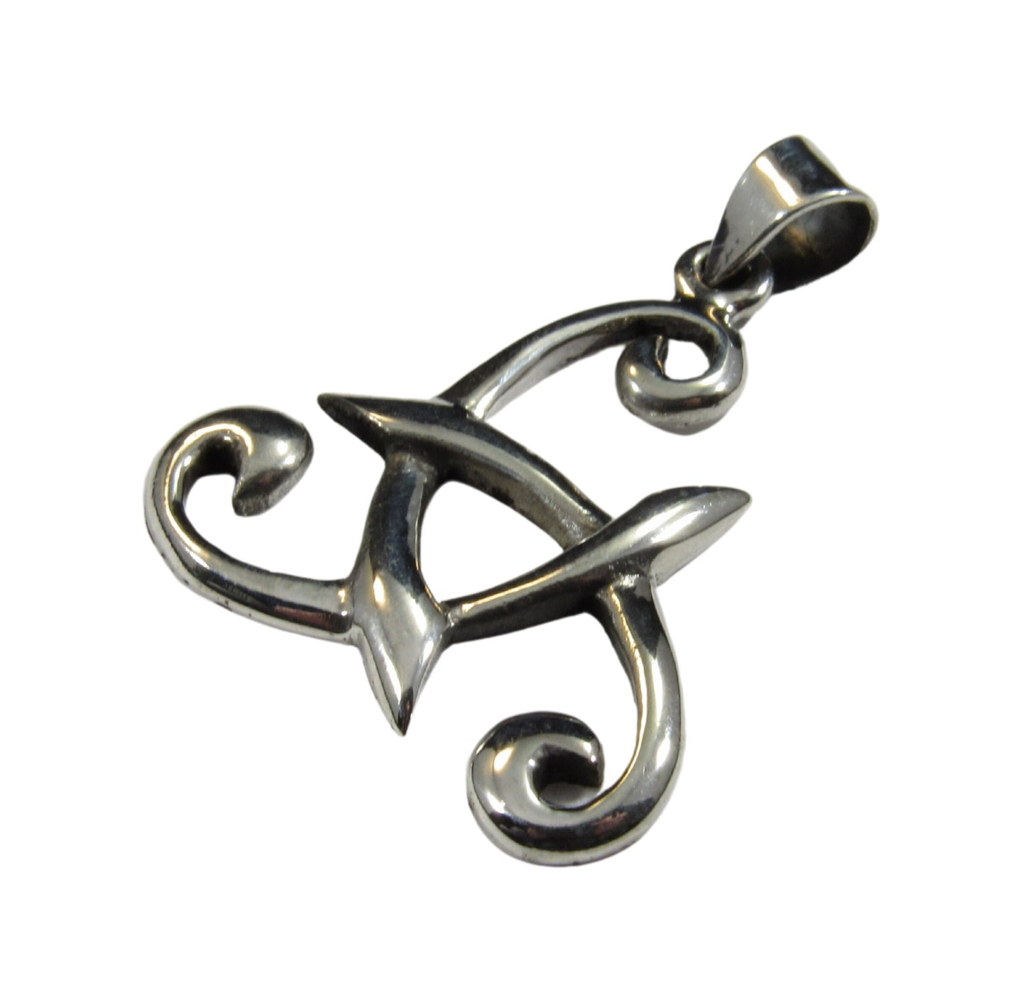 Handcrafted Solid 925 Sterling Silver Viking Odin's Horn, Celtic Horned Triskele, Triskelion Trinity Triangle Pendant