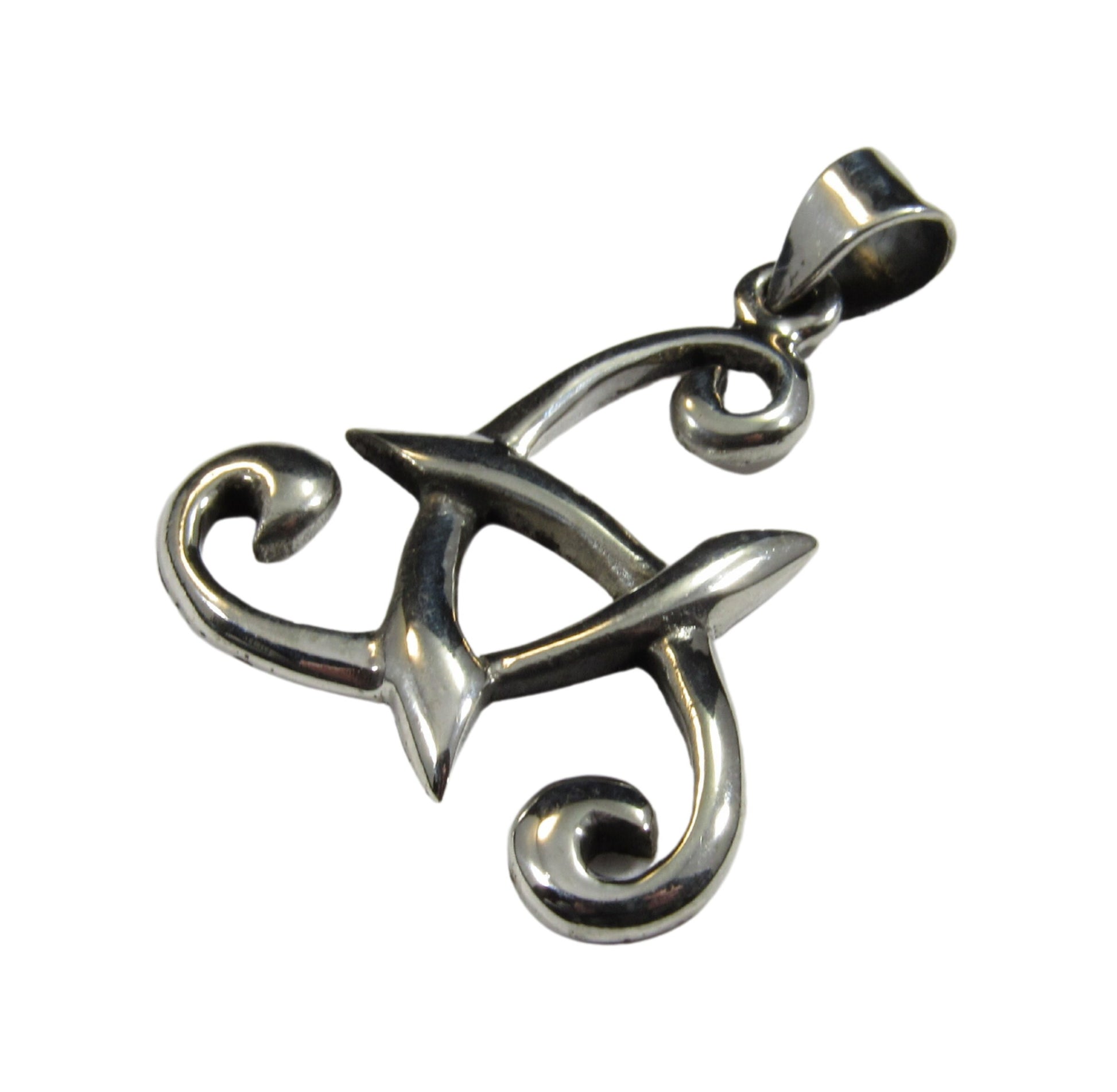 Handcrafted Solid 925 Sterling Silver Viking Odin's Horn, Celtic Horned Triskele, Triskelion Trinity Triangle Pendant