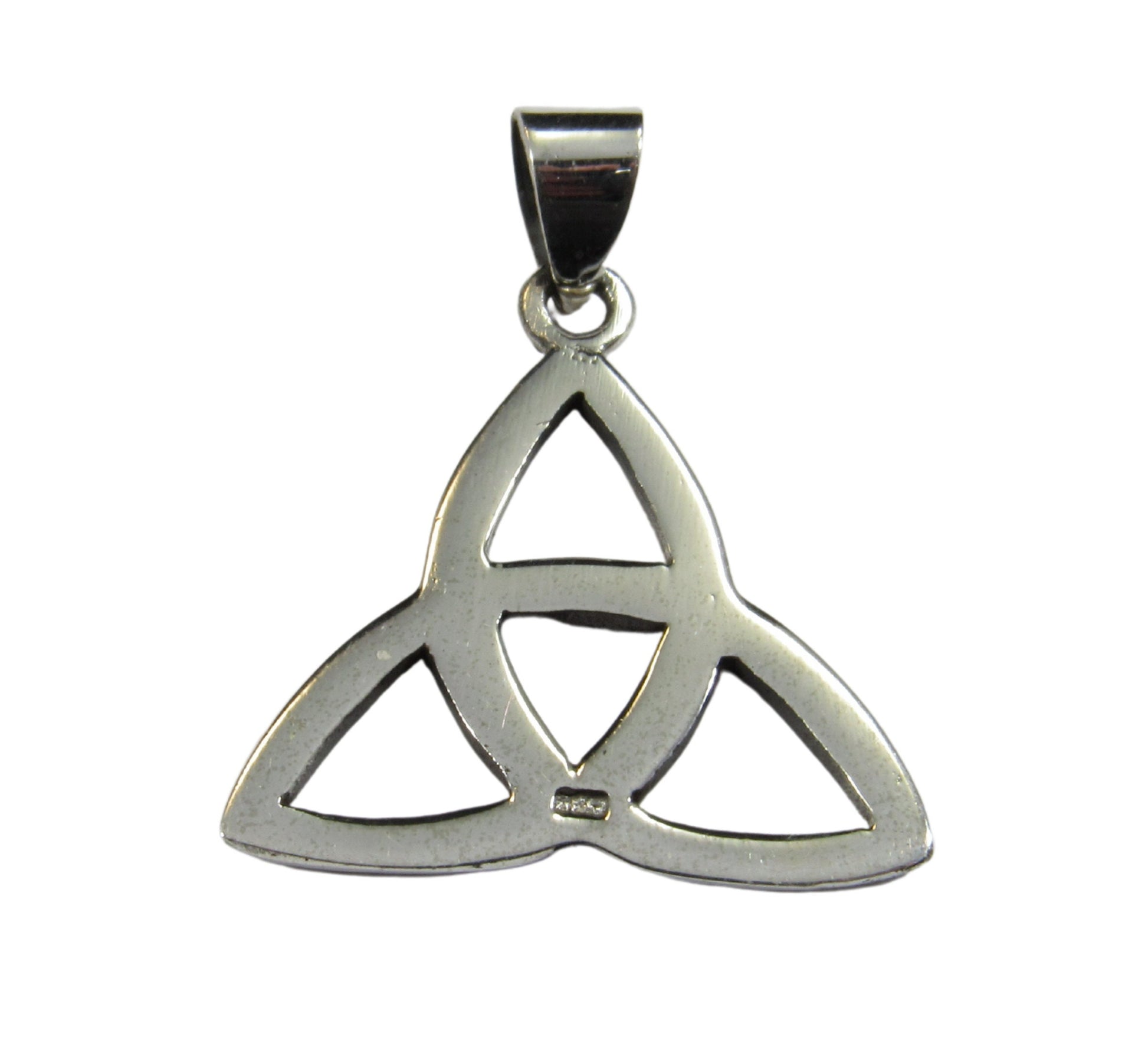 Solid 925 Sterling Silver Triquetra Pendant – Handcrafted Celtic Trinity Knot Necklace Charm – Symbol of Eternity, Protection, and Unity