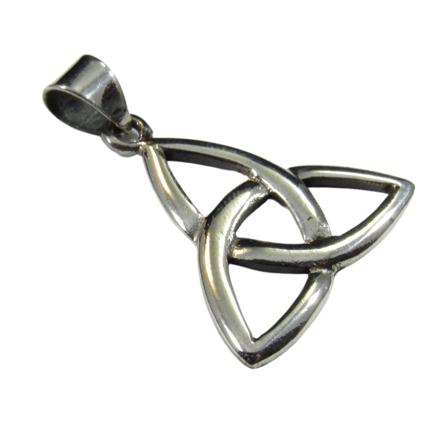 Solid 925 Sterling Silver Triquetra Pendant – Handcrafted Celtic Trinity Knot Necklace Charm – Symbol of Eternity, Protection, and Unity
