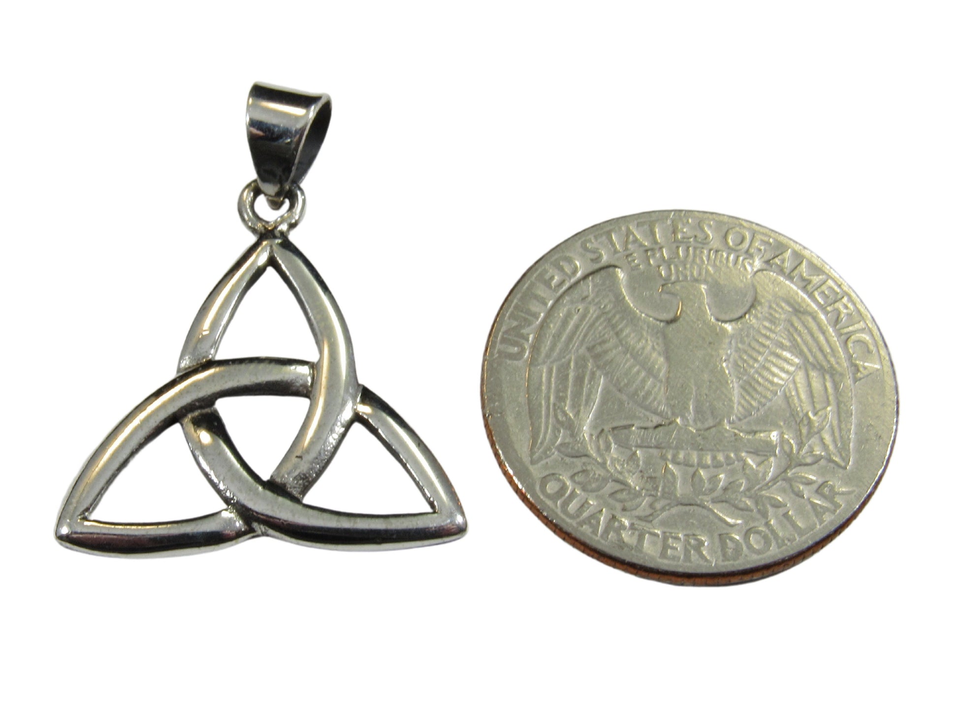 Solid 925 Sterling Silver Triquetra Pendant – Handcrafted Celtic Trinity Knot Necklace Charm – Symbol of Eternity, Protection, and Unity