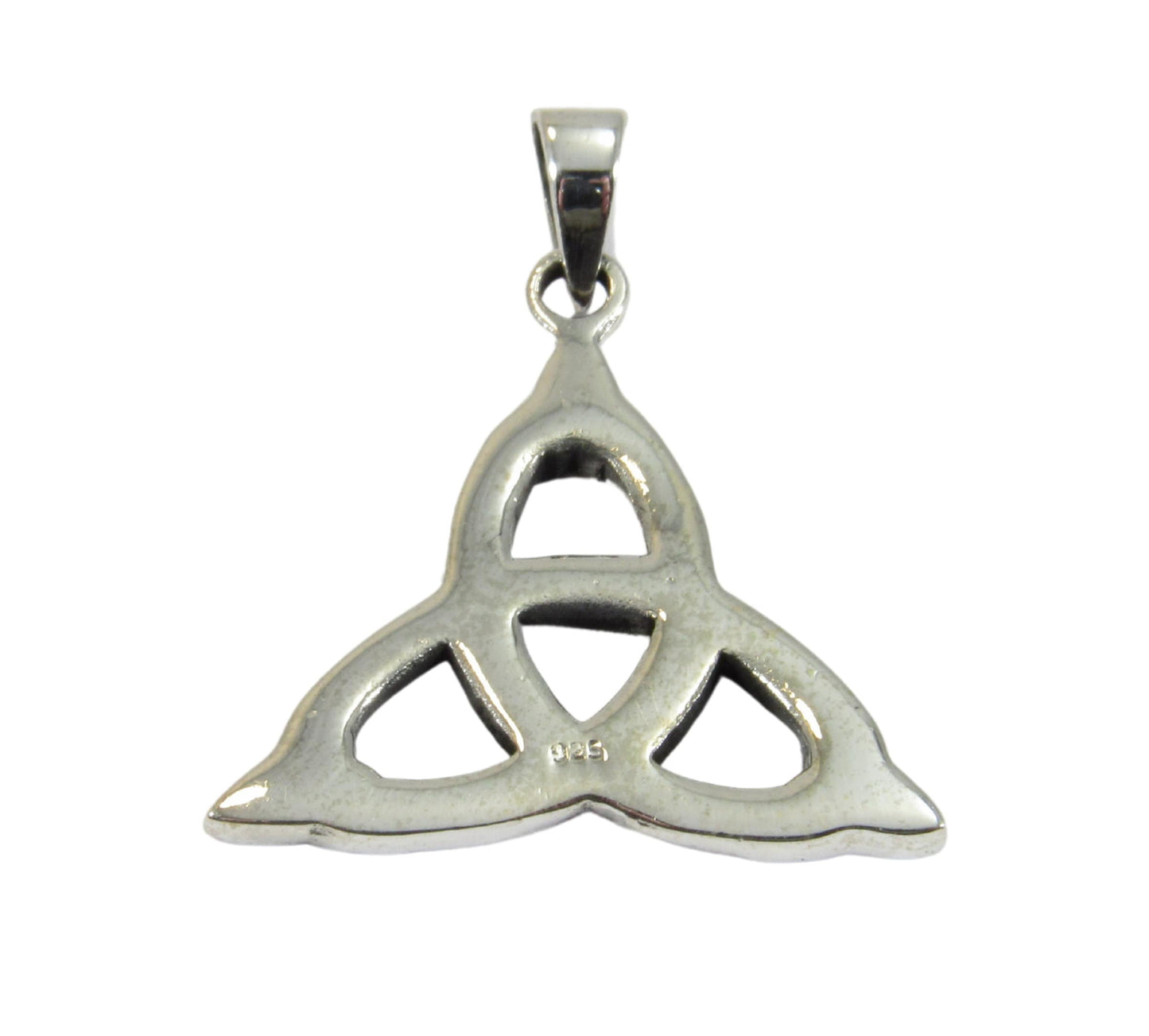 Solid 925 Sterling Silver Celtic Triquetra Pendant, Trinity Knot Necklace Amulet