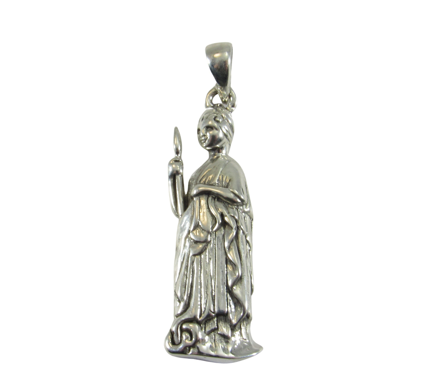 Solid 925 Sterling Silver Roman Goddess Minerva Pendant, Greek Goddess Athena Pendant, Handcrafted Ancient Mythology Jewelry