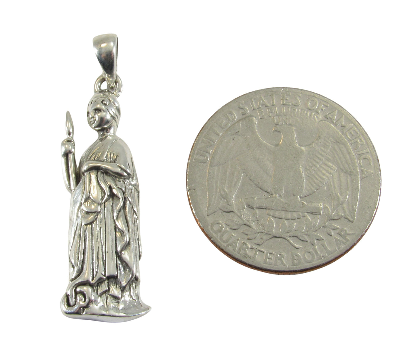 Solid 925 Sterling Silver Roman Goddess Minerva Pendant, Greek Goddess Athena Pendant, Handcrafted Ancient Mythology Jewelry