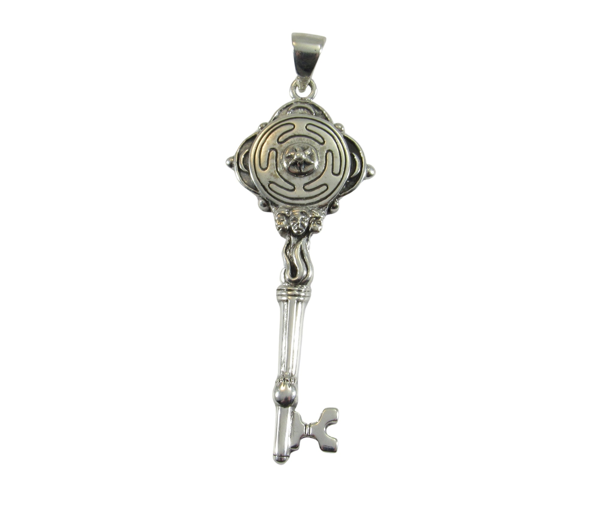 Solid 925 Sterling Silver Hecate's Key Pendant, Hecate Ancient Greek Goddess of Magic & Spells, Handcrafted Greek Mythology Jewelry