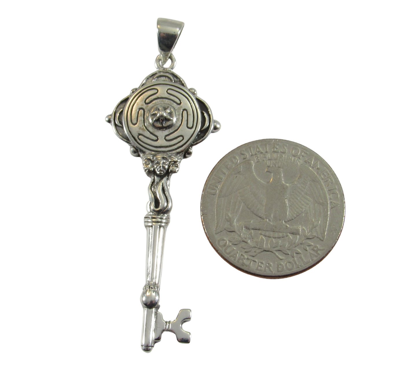 Solid 925 Sterling Silver Hecate's Key Pendant, Hecate Ancient Greek Goddess of Magic & Spells, Handcrafted Greek Mythology Jewelry