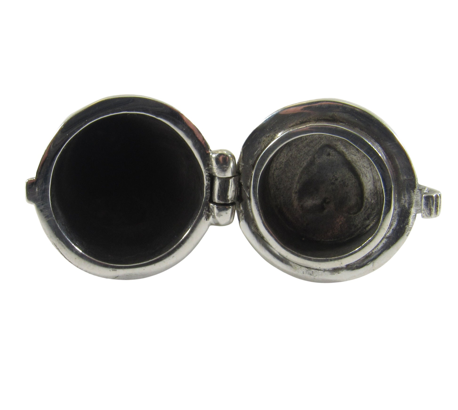 Solid 925 Sterling Silver Celtic Claddagh Pendulum with Lid, Handcrafted Magick Pendant for Spells & Potions