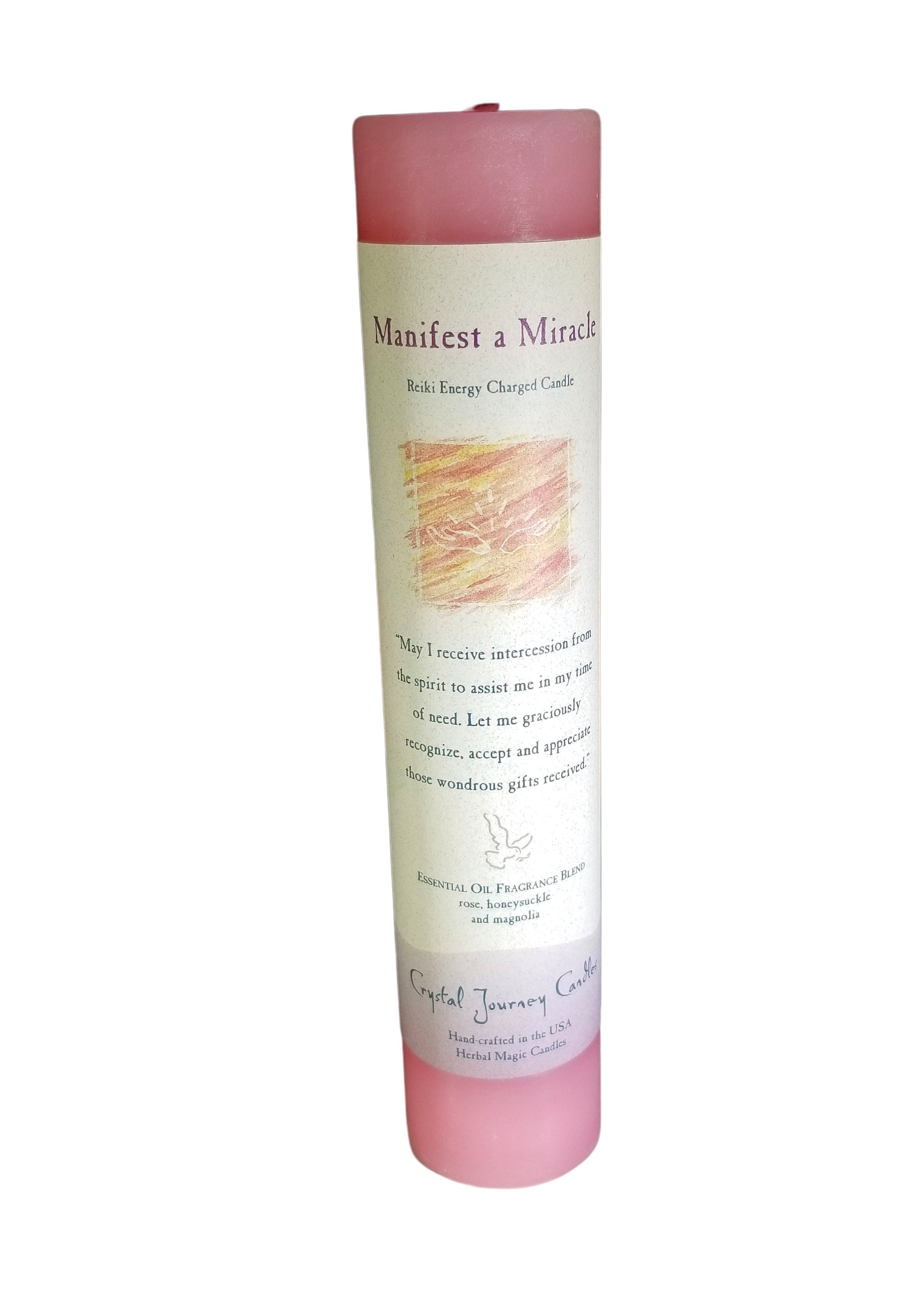 Reiki Charged Herbal Magic Intention Candles Scented Manifestation Candle, Colorful Colored Pillar Candle Set, Altar Ritual Candle 32 Scents