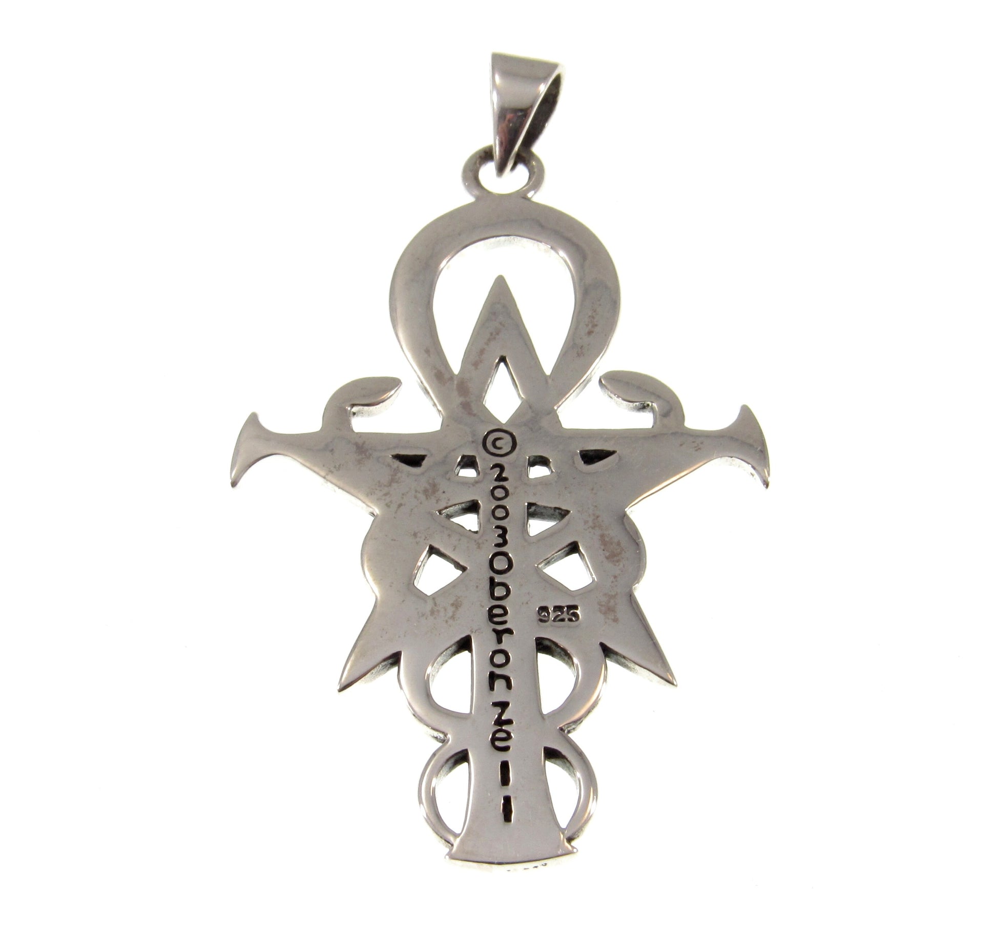 Solid 925 Sterling Silver Penkhaduce Symbol of Wizardry Pendant by Oberon Zell Ravenheart, Sigil of Wizardry and The Grey School