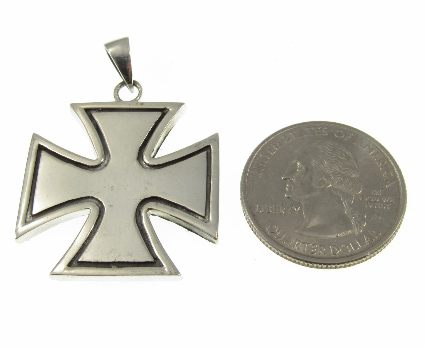 Solid 925 Sterling Silver Croix Pattee (Patty) Iron Cross Pendant Masonic Freemason Cross, Choose Small, Medium or Large