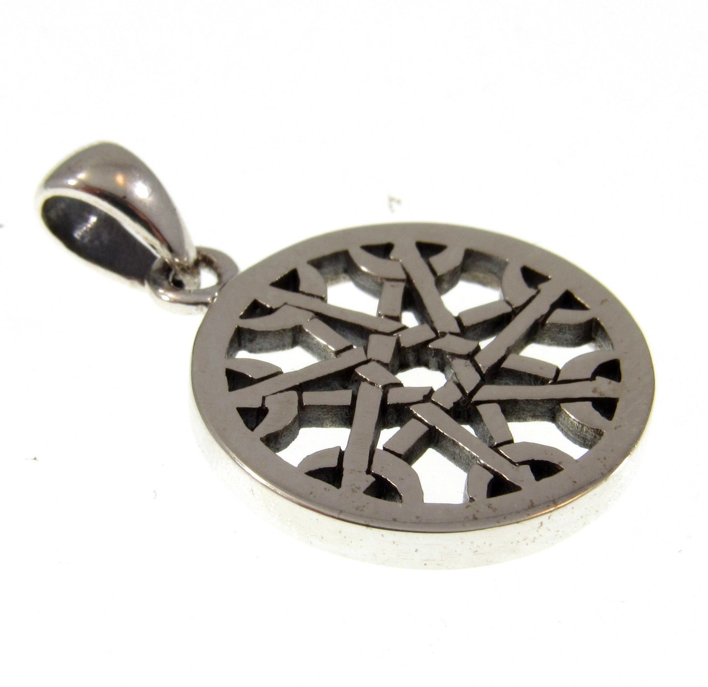 Solid 925 Sterling Silver Small The Magickal 7 Pointed Elvin Fairy Star Pendant, Faery Heptagram Amulet