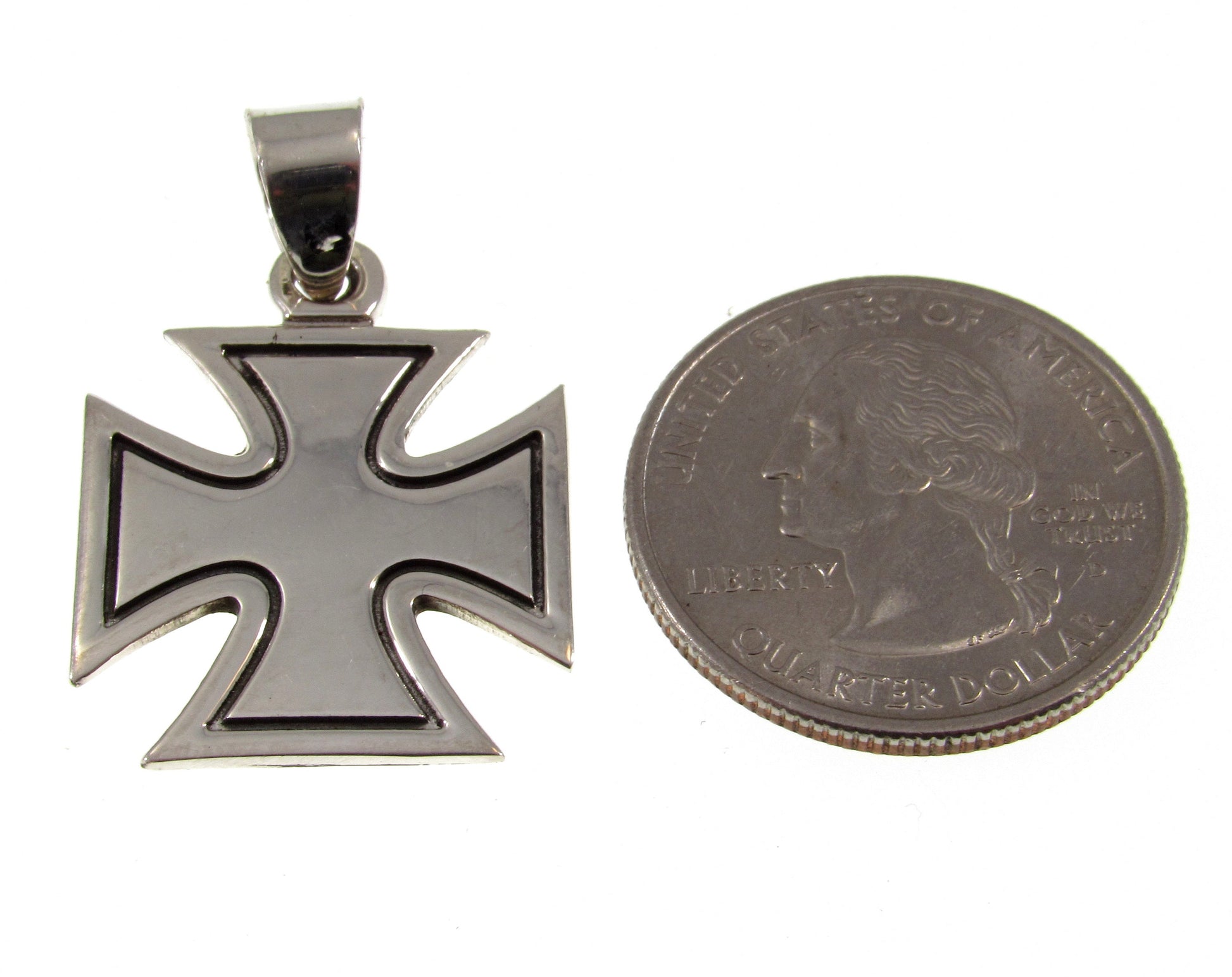 Solid 925 Sterling Silver Croix Pattee (Patty) Iron Cross Pendant, Handcrafted Maltese Cross