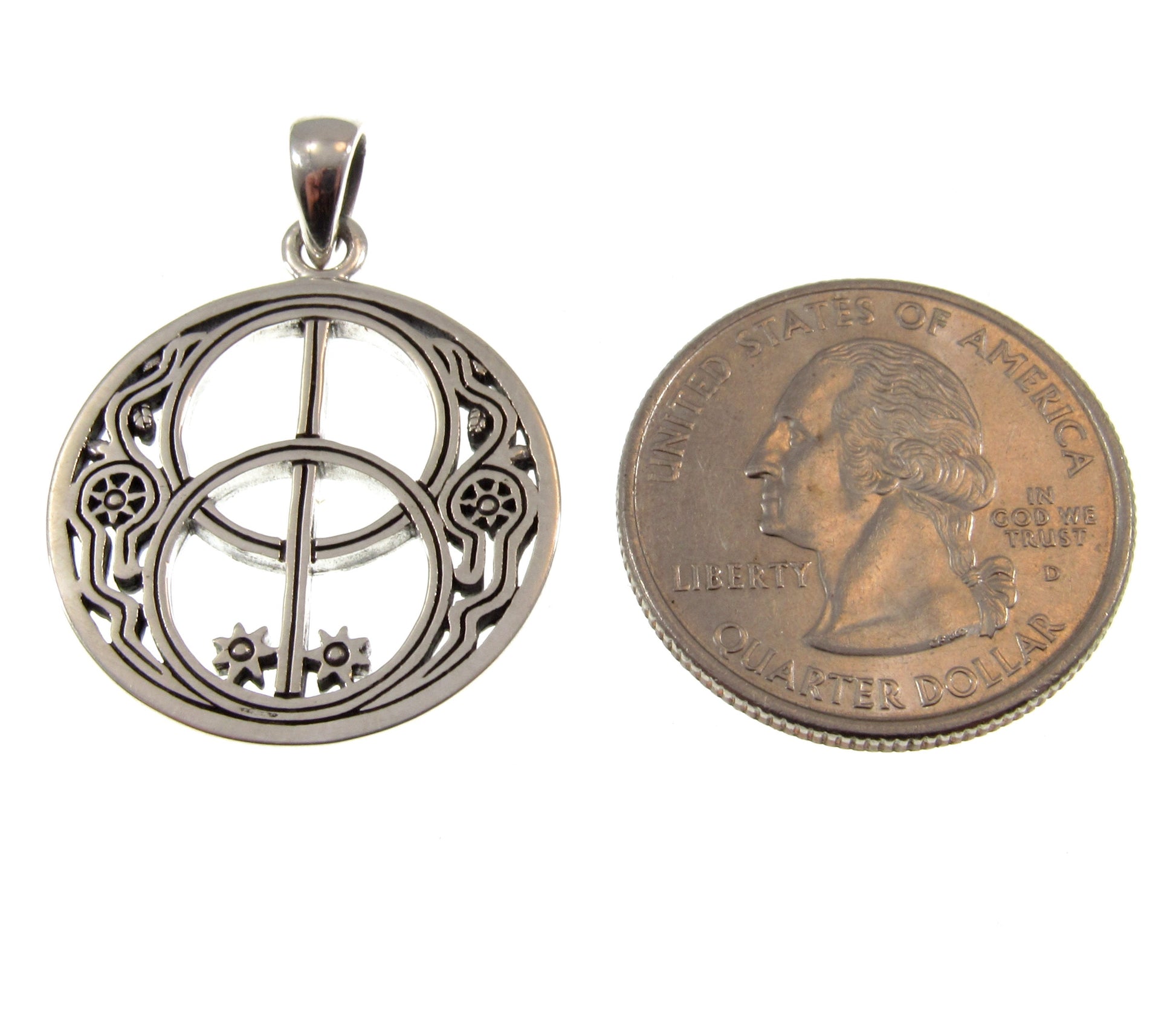 Solid 925 Sterling Silver Chalice Well Pendant, Site of Christ's Crucifixion, Cup of Christ, Holy Grail Amulet