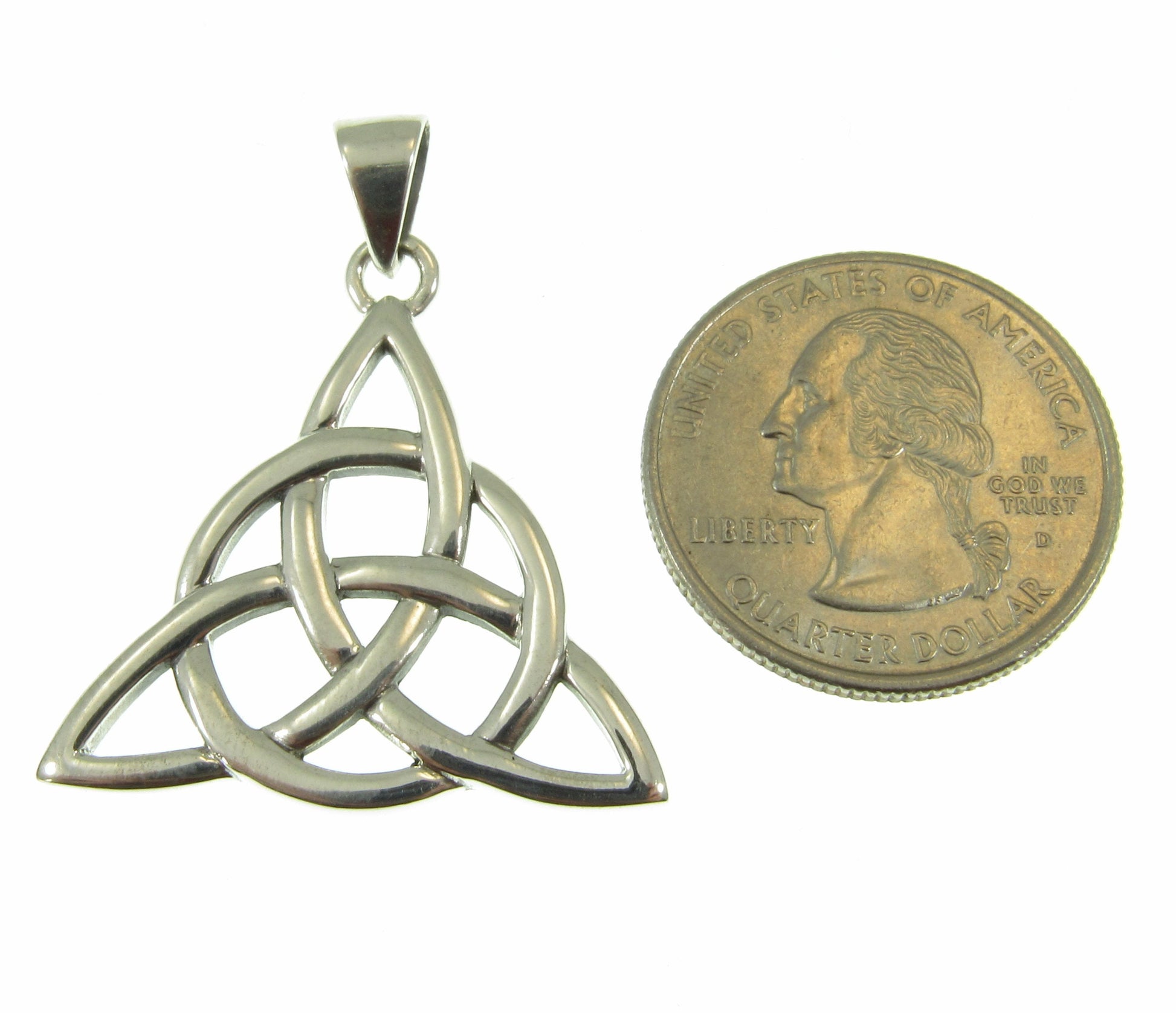 Solid 925 Sterling Silver Trinity Knot Pendant, Divine Power of the Triquetra Symbol, Handcrafted Neopagan Amulet, Wiccan Talisman Jewelry