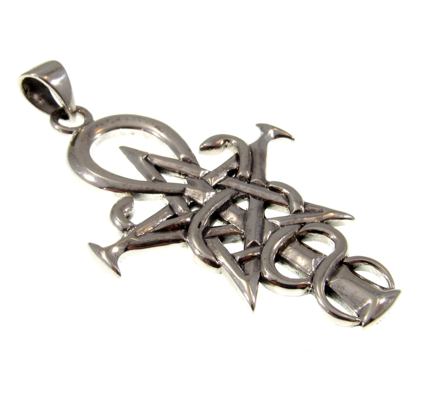 Solid 925 Sterling Silver Penkhaduce Symbol of Wizardry Pendant by Oberon Zell Ravenheart, Sigil of Wizardry and The Grey School