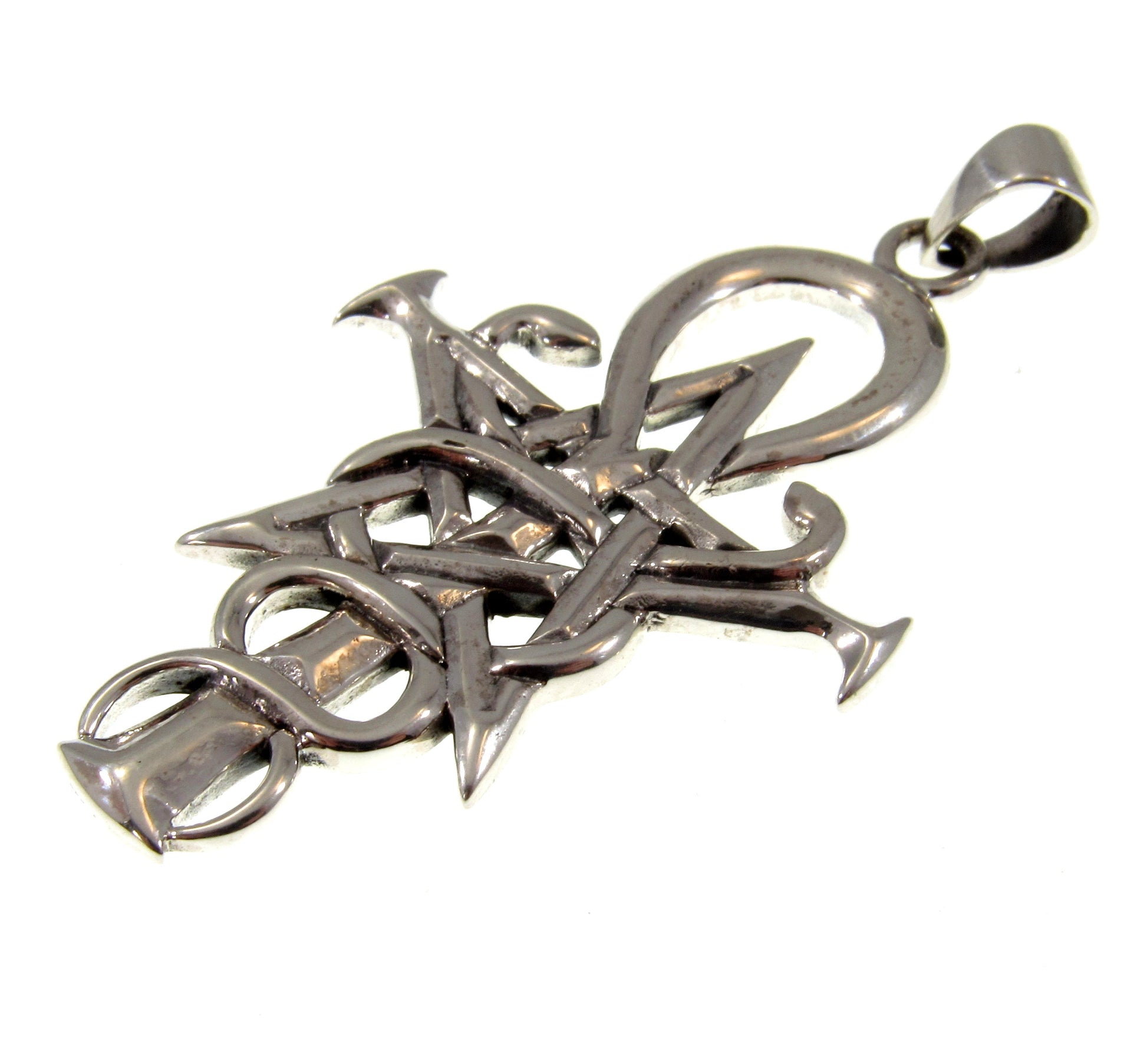 Solid 925 Sterling Silver Penkhaduce Symbol of Wizardry Pendant by Oberon Zell Ravenheart, Sigil of Wizardry and The Grey School