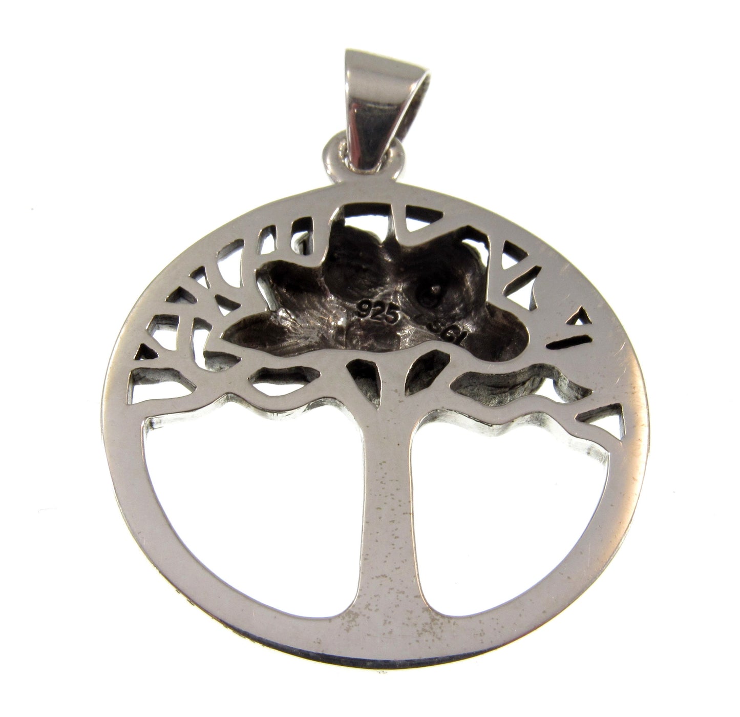 Solid 925 Sterling Silver Tree of Life With Roses Pendant, Handcrafted Yggdrasil Jewelry, Cycle of Life Symbol of the Afterlife