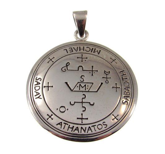 Sigil of the Archangel Michael Seal of King Solomon Handcrafted Solid 925 Sterling Silver Pendant, Invoke the Spirit Talisman