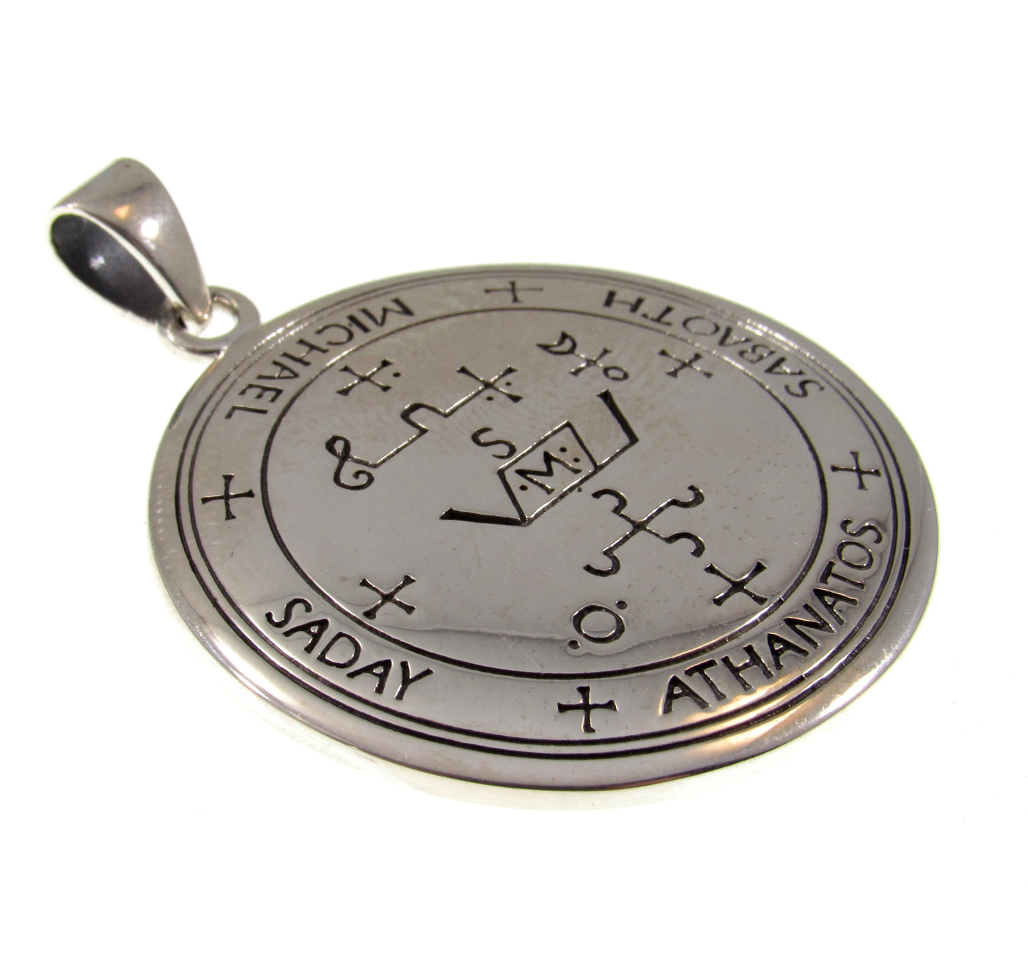 Sigil of the Archangel Michael Seal of King Solomon Handcrafted Solid 925 Sterling Silver Pendant, Invoke the Spirit Talisman