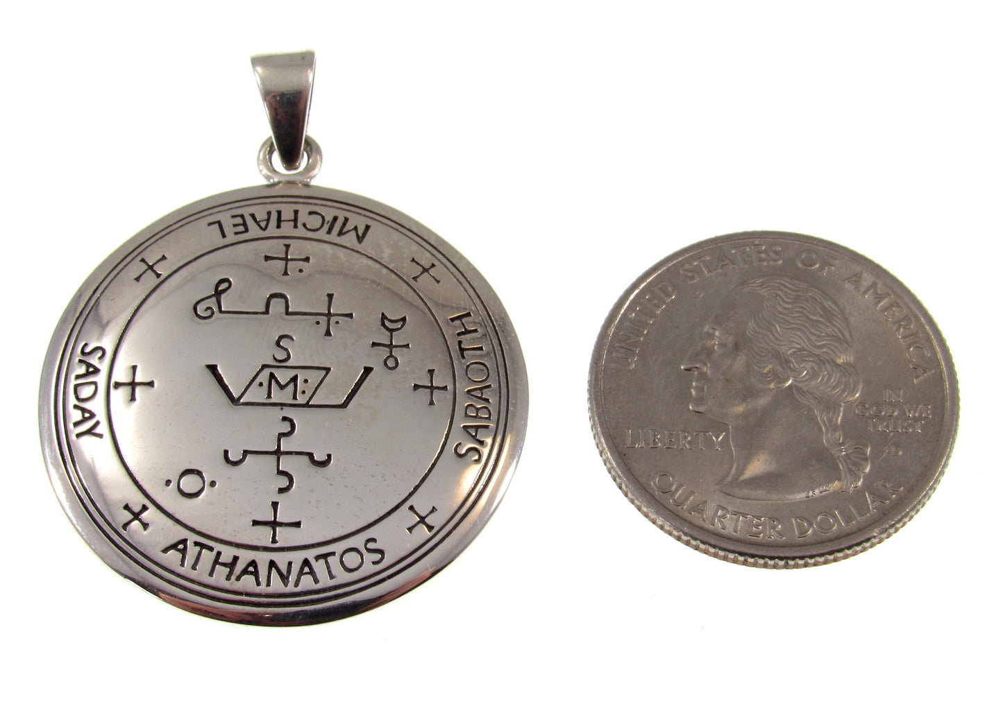 Sigil of the Archangel Michael Seal of King Solomon Handcrafted Solid 925 Sterling Silver Pendant, Invoke the Spirit Talisman