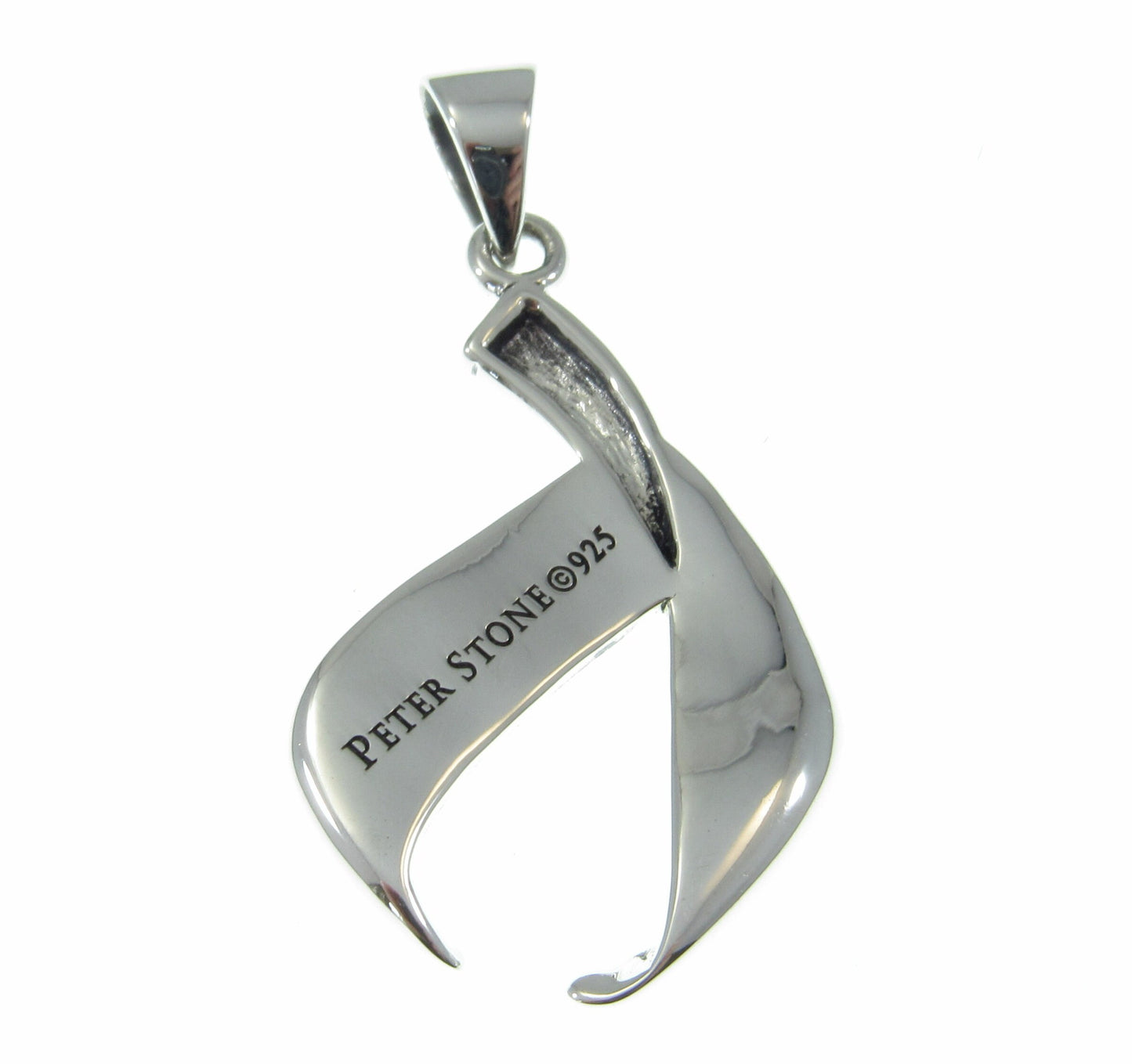 Solid 925 Sterling Silver Celtic Knot Mermaid Tail Pendant, Handcrafted Fish Tail