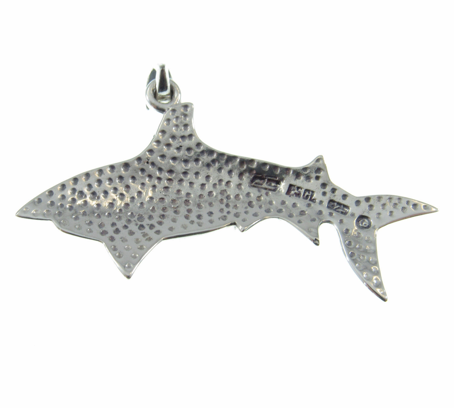 Solid 925 Sterling Silver Aboriginal Shark Pendant, Handcrafted Sea Ocean Life Jewelry, Choose Plain or Enamel, Nautical Gift Idea