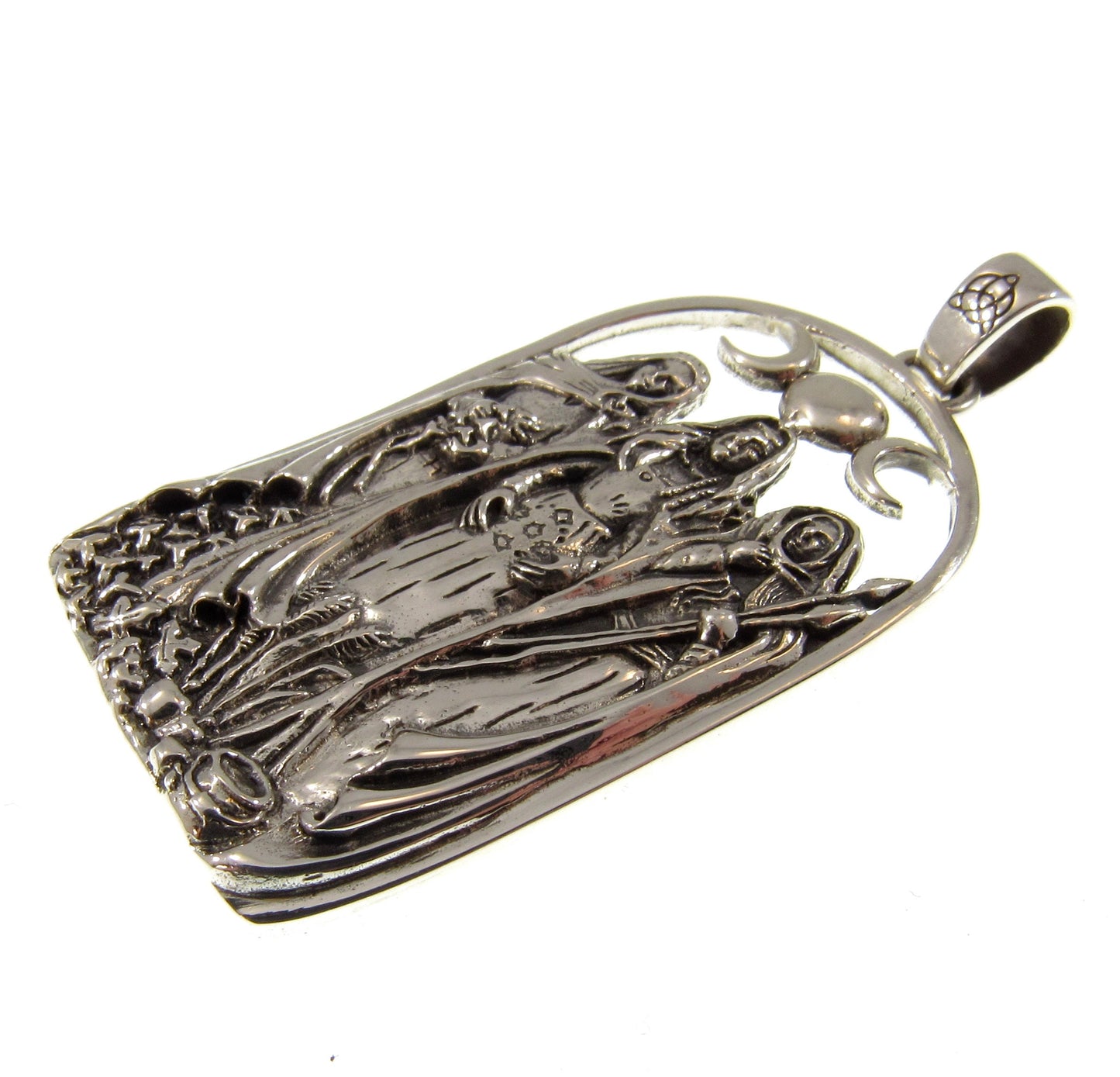 Solid 925 Sterling Silver Triple Goddess Pendant Designed by High Priestess Mickie Mueller, Neopagan Pendant