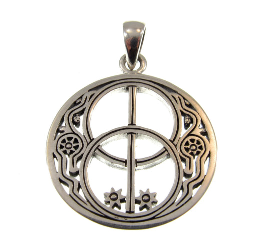 Solid 925 Sterling Silver Chalice Well Pendant, Site of Christ's Crucifixion, Cup of Christ, Holy Grail Amulet