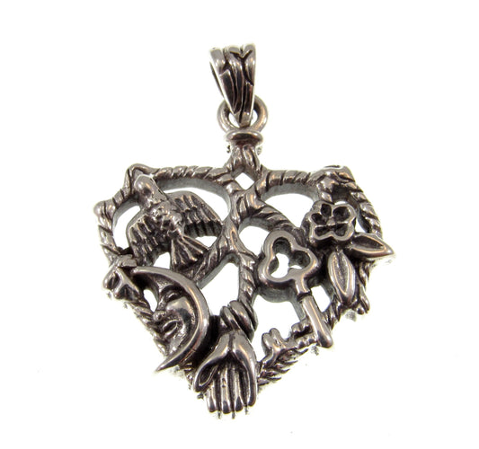 Solid 925 Sterling Silver Cast Your Cimaruta Italian Witch Pendant, Handcrafted Neopagan Magick Amulet, Wiccan Talisman, Witchy Gift Idea