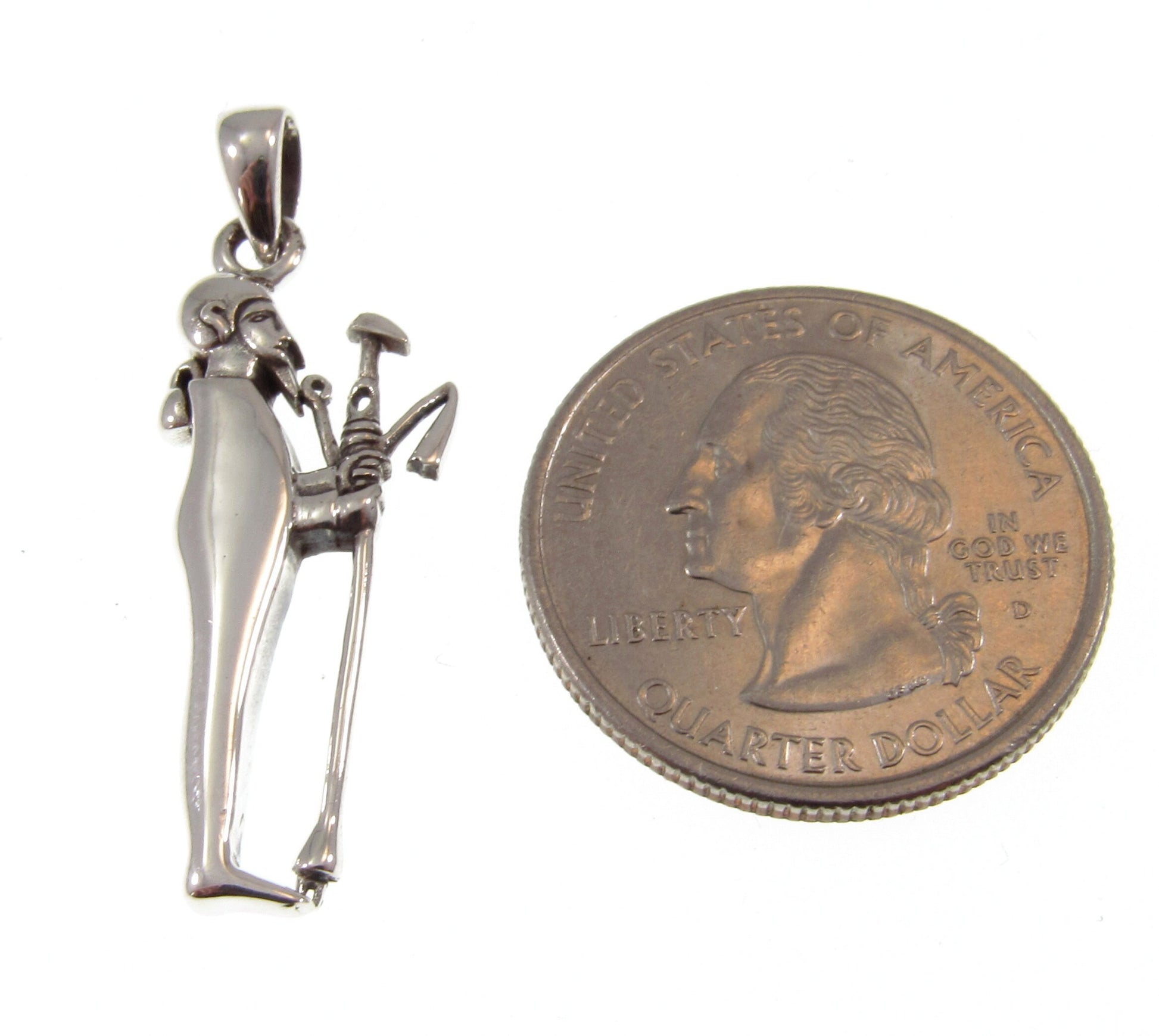 Solid 925 Sterling Silver Ancient Egyptian God PTAH Pendant, the Almighty Creator of the World, Lord of Truth, Deity of Memphis