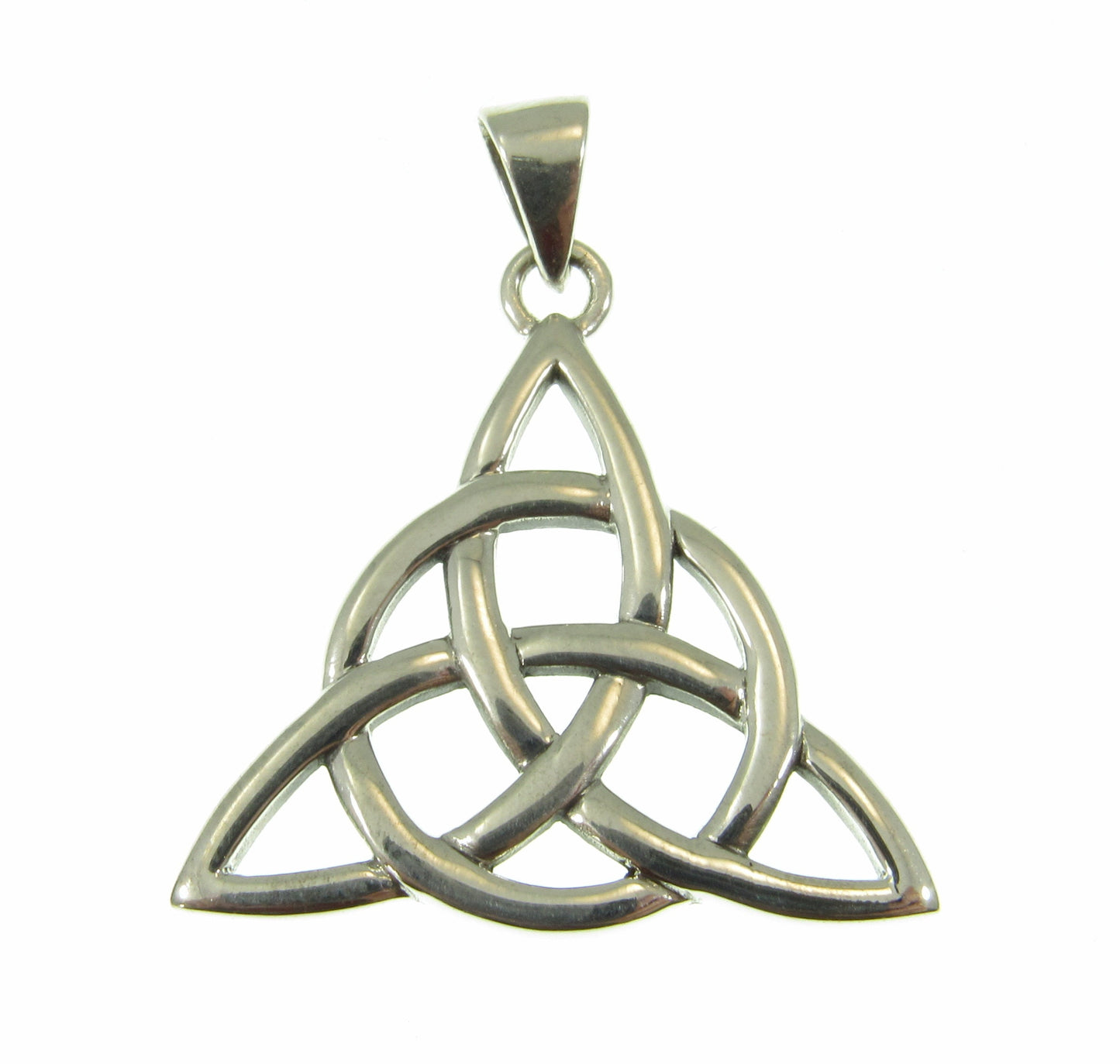 Solid 925 Sterling Silver Trinity Knot Pendant, Divine Power of the Triquetra Symbol, Handcrafted Neopagan Amulet, Wiccan Talisman Jewelry