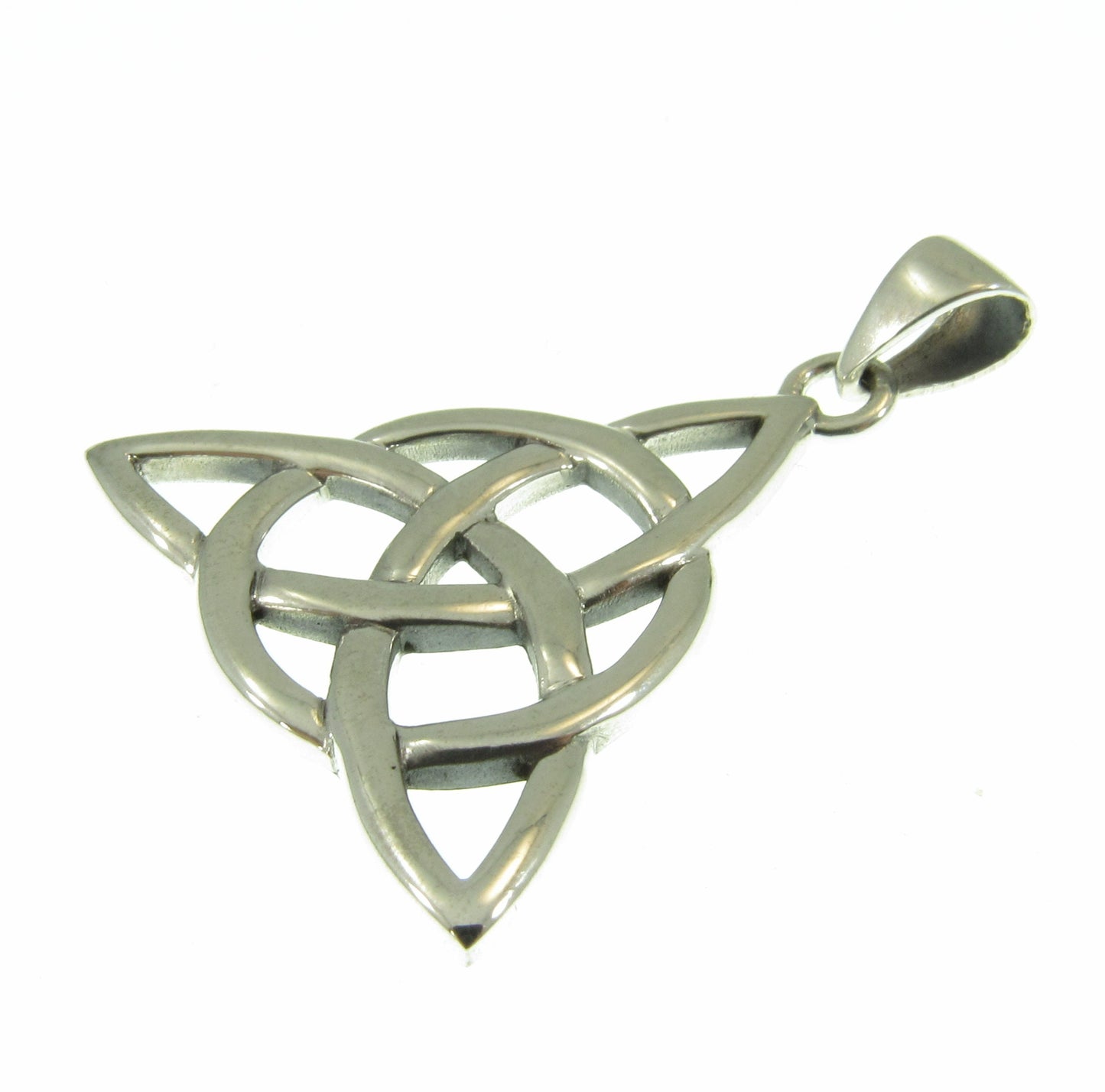 Solid 925 Sterling Silver Trinity Knot Pendant, Divine Power of the Triquetra Symbol, Handcrafted Neopagan Amulet, Wiccan Talisman Jewelry